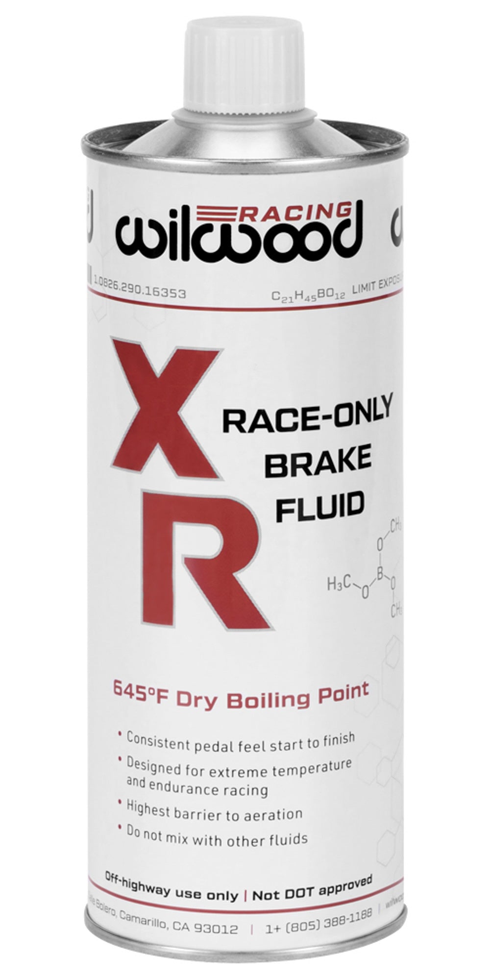 Wilwood XR Racing Brake Fluid 290-16353, Glycol, 16.9 oz Can