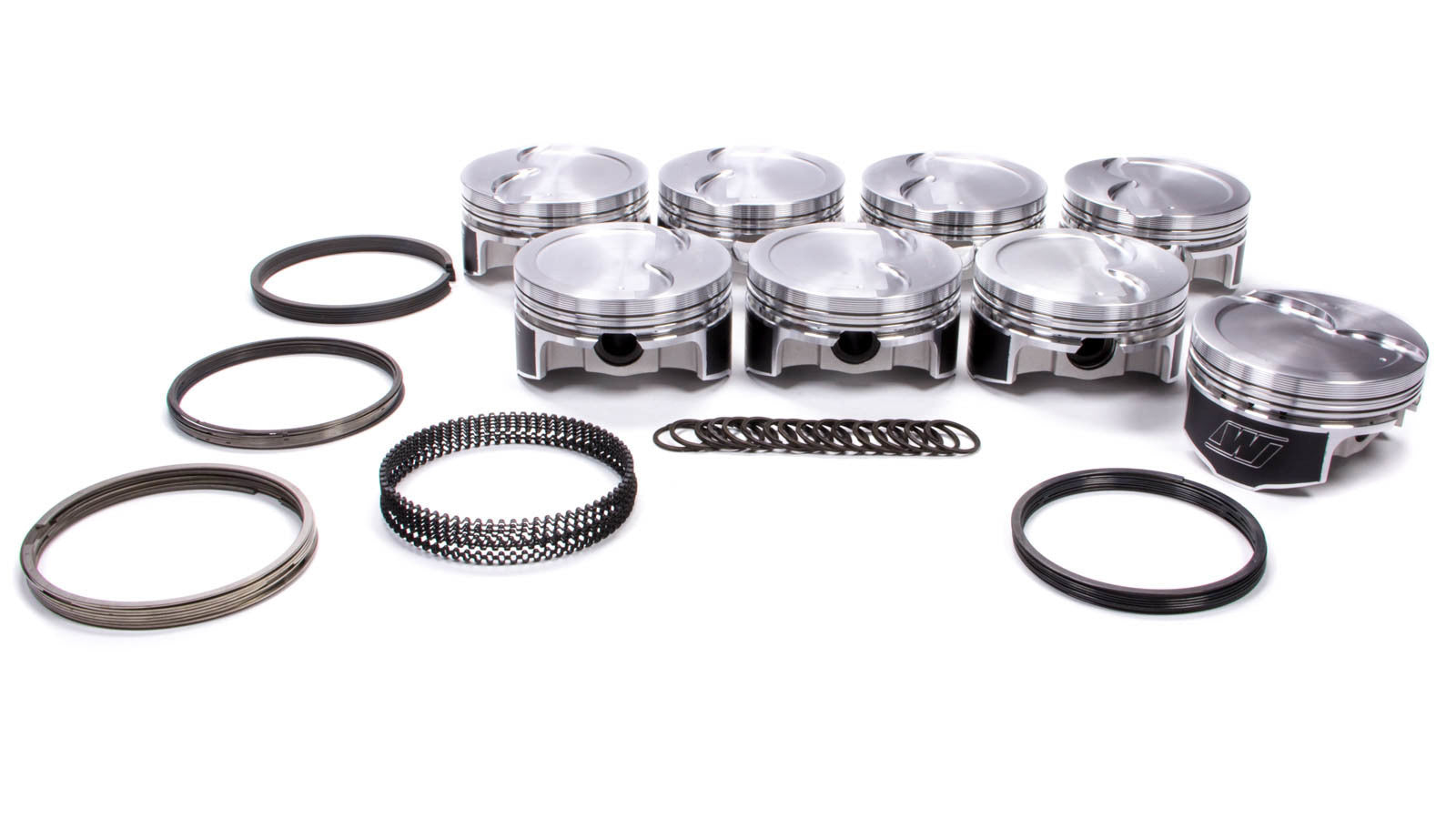 Wiseco K394X3 Forged Flat-Top Piston and Ring Set for GM LS-Series, 4.030-Inch Bore, -8cc