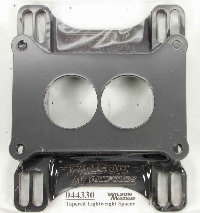 Wilson Manifolds Carburetor Adapter - 1.5 in Thick Holley 2-Barrel to Square Bore - 044330
