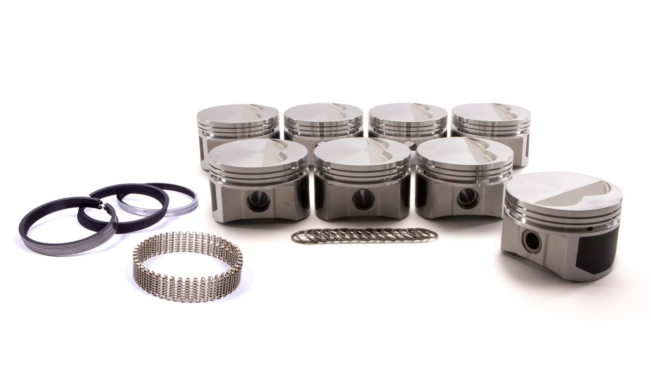 Wiseco Pro Tru PTS500A4 Small Block Ford Flat Top Forged Piston and Ring Set, 4.040-Inch Bore