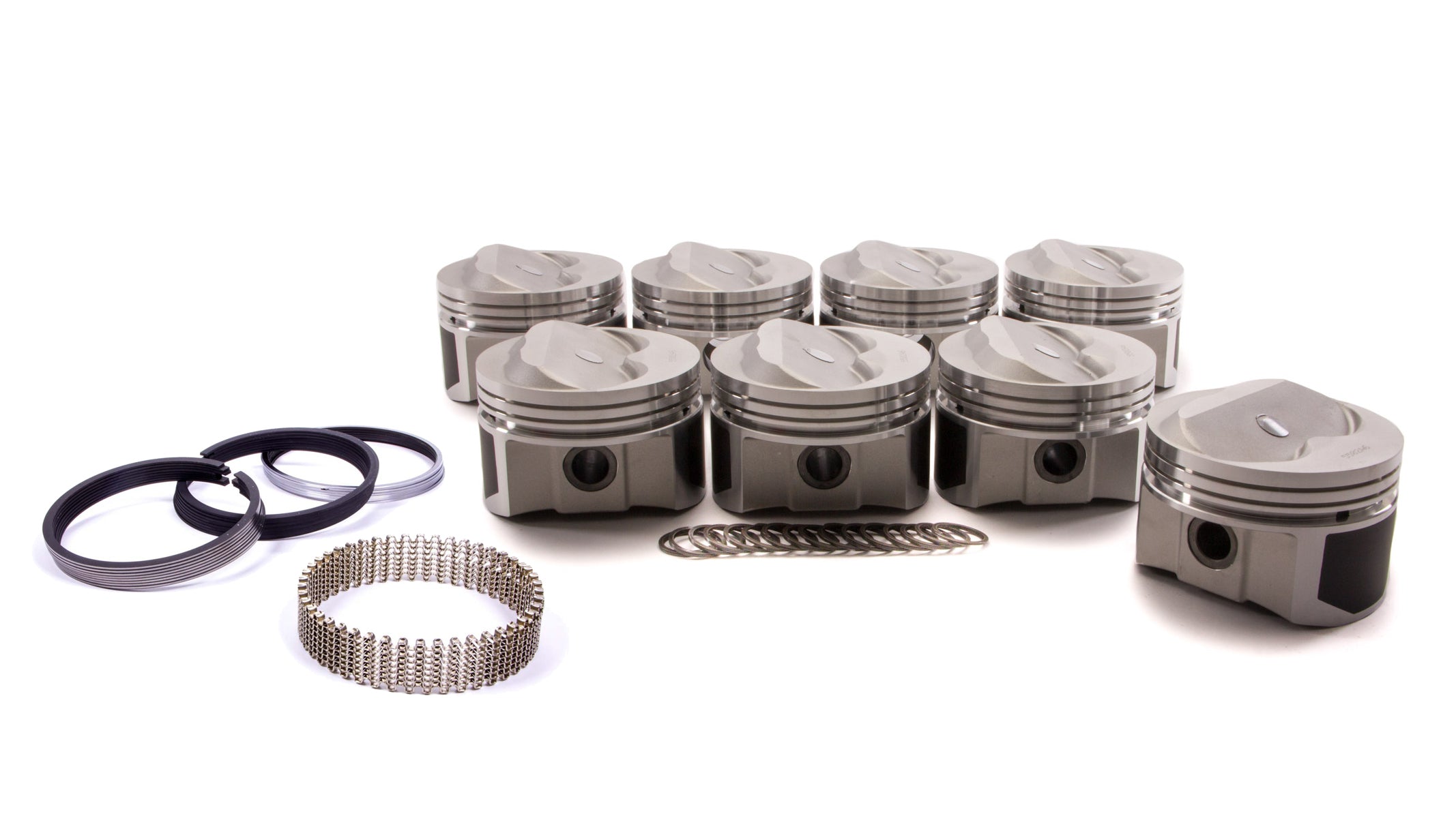 WISECO-PRO TRU PTS502A4 SBC Domed Forged Piston and Ring Set, 4.040 in Bore