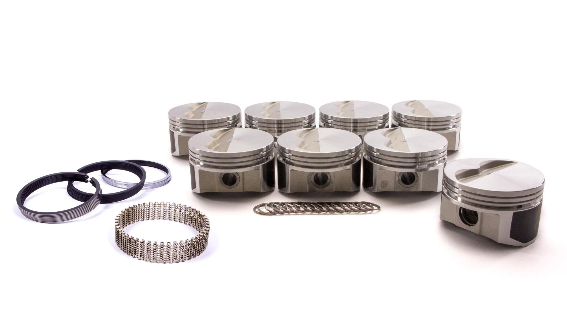 Wiseco-Pro Tru PTS503A3 SBC Flat Top Forged Piston and Ring Set, 4.030-Inch Bore, -5cc