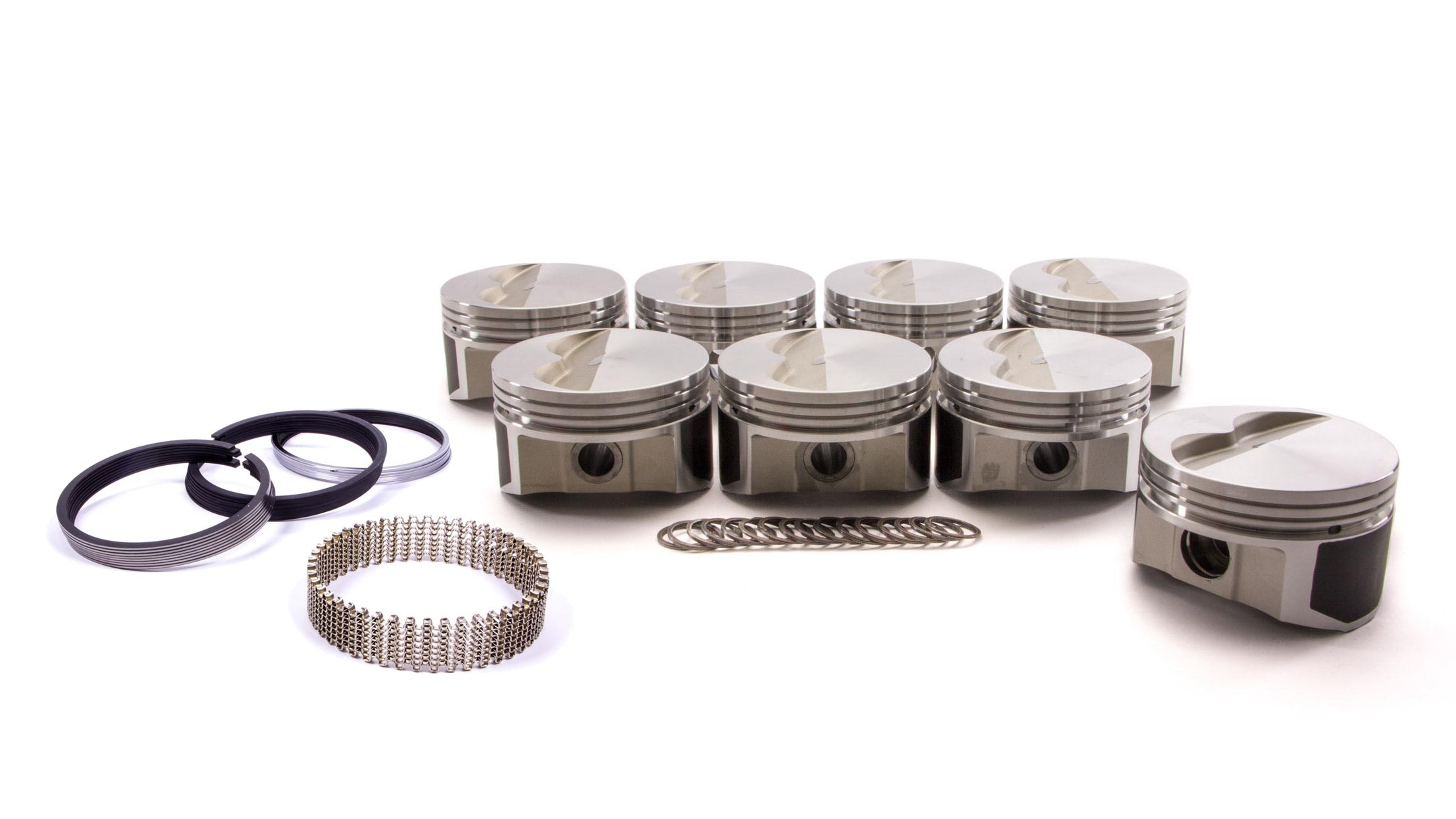 Wiseco-Pro Tru PTS503A6 Forged Flat-Top Pistons and Rings for Small Block Chevy, 4.060-Inch Bore