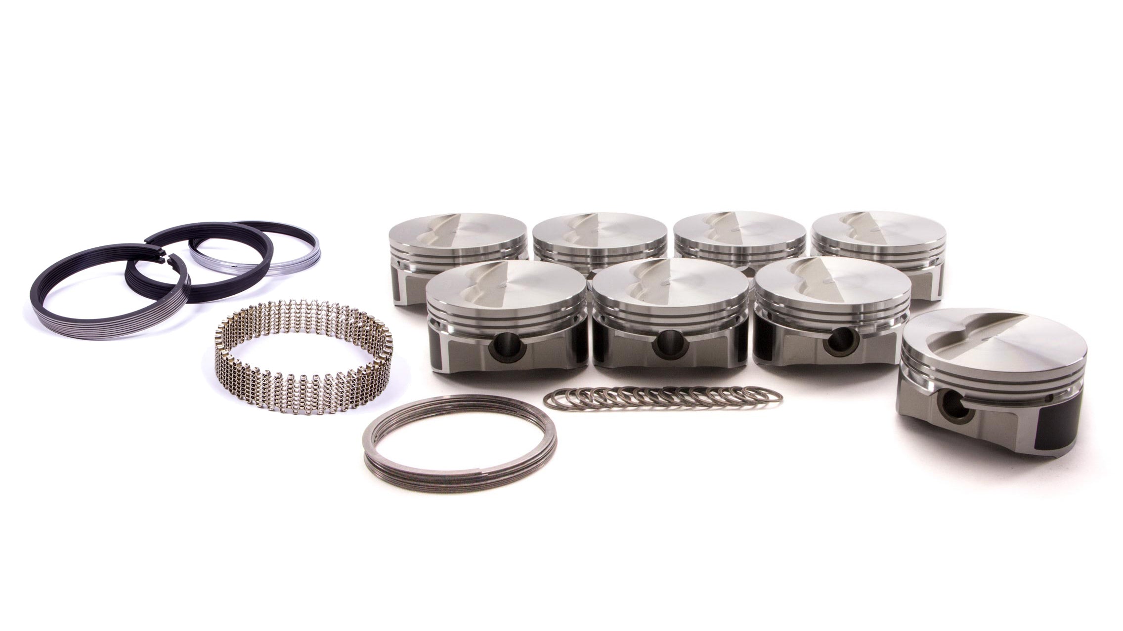 Wiseco-Pro Tru PTS506A3 Forged Flat-Top Piston and Ring Kit for Small Block Chevy, 4.030-Inch Bore