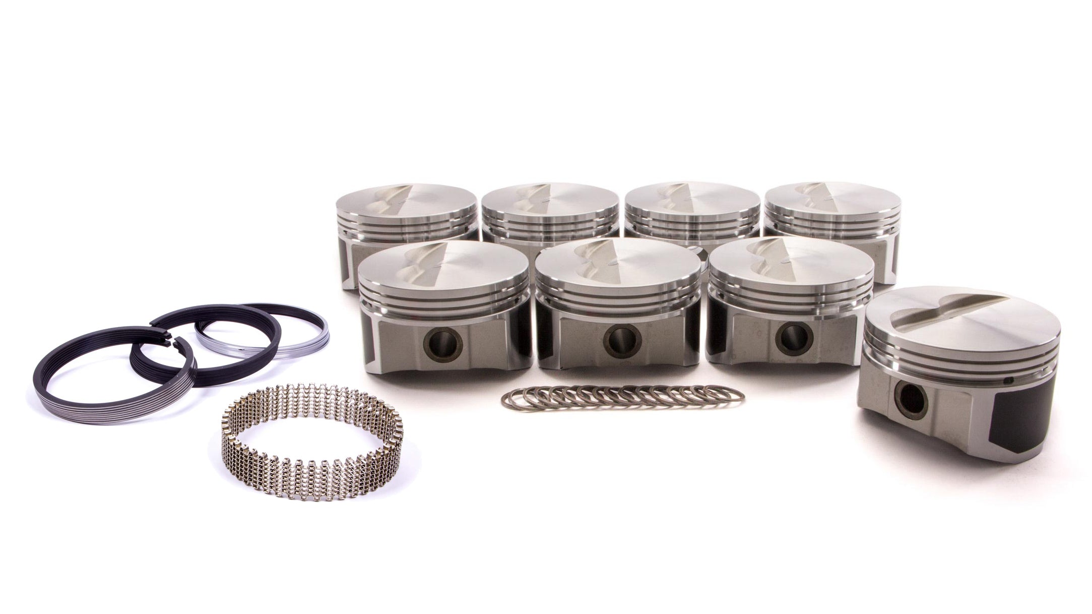 Wiseco-Pro Tru PTS507A3 SBC Flat-Top Forged Piston and Ring Kit, 4.155-Inch Bore, -5cc