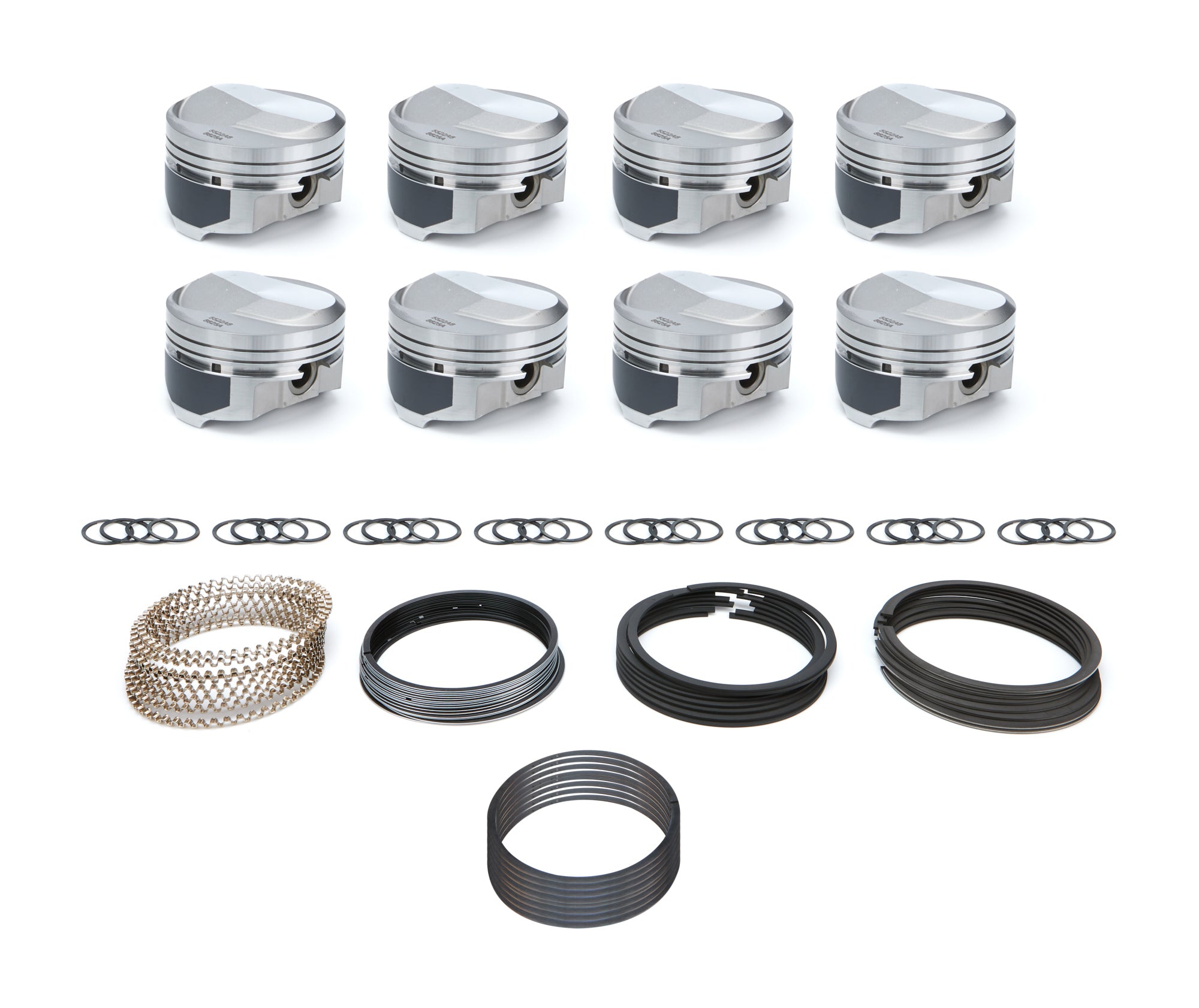 Wiseco Pro Tru Street PTS522A6 BBC Dome Forged Piston and Ring Set, 4.310 in Bore
