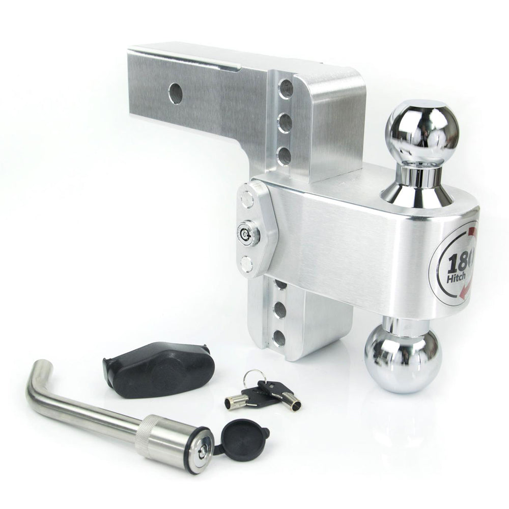 Weigh Safe CTB6-25-KA 180 Hitch 6 in Drop w/ 2.5 in Shank Trailer Hitch Ball Mount