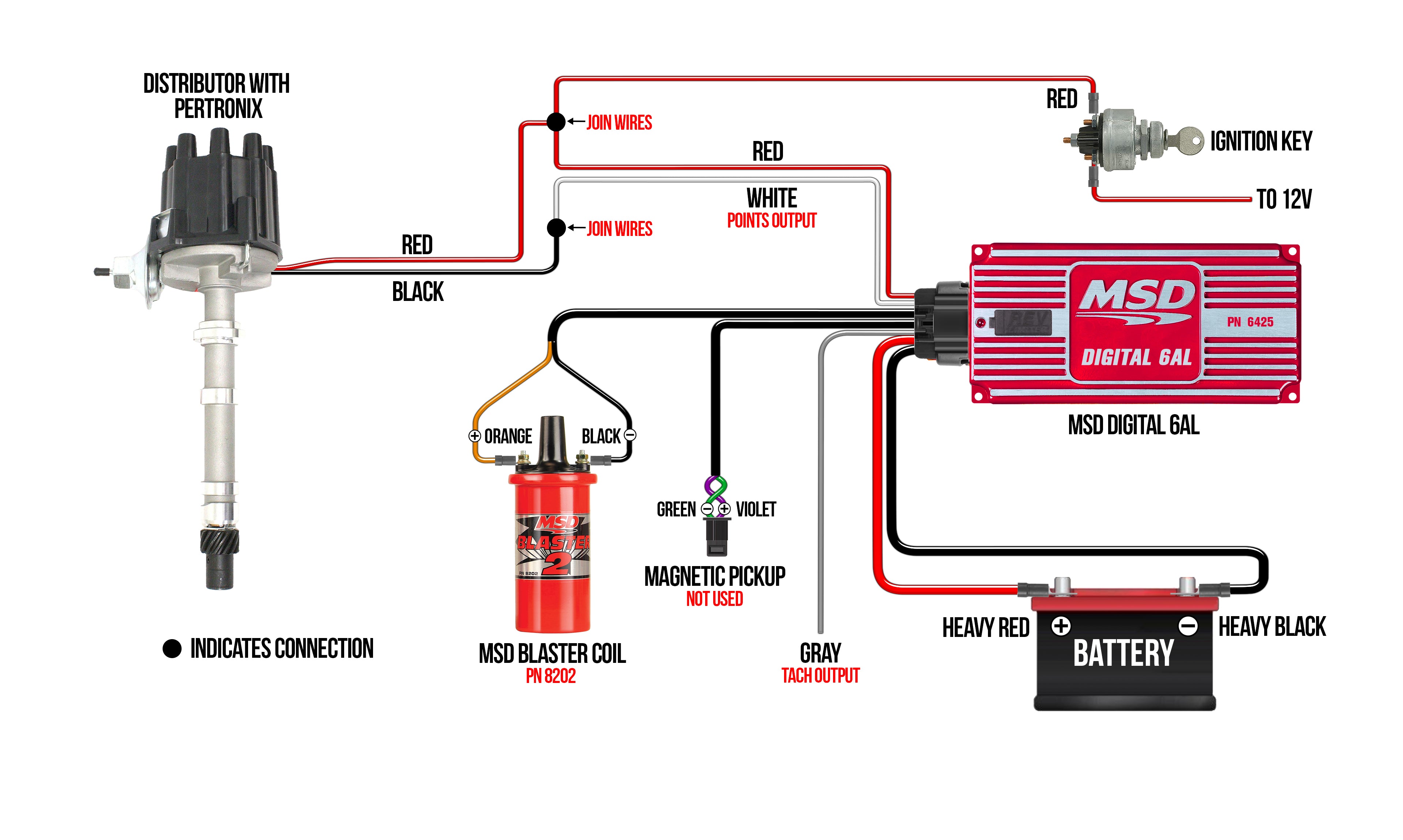 MSD Digital 6AL Ignition Control Module 6425 Red Rev Limiter Universal product image 27