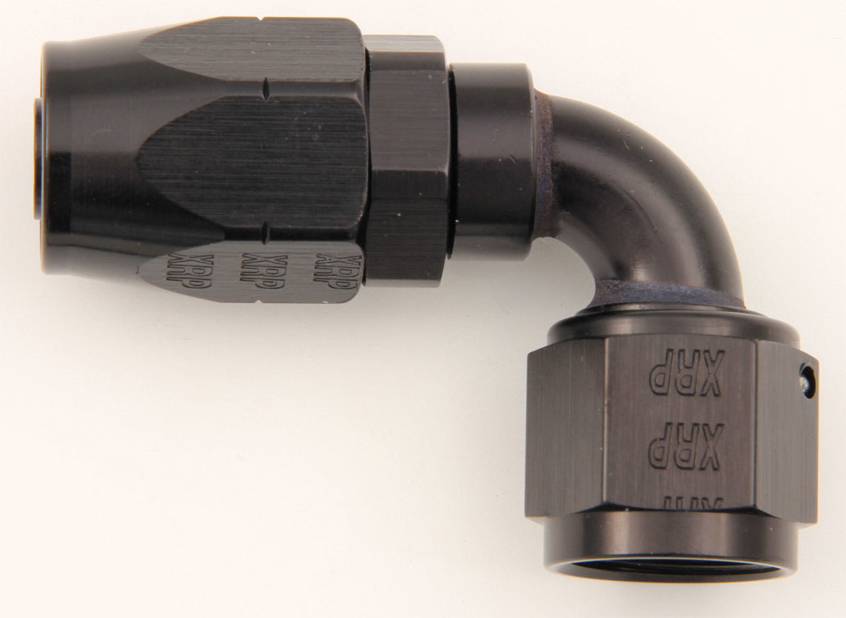 XRP 209010BB #10 90-Degree Double Swivel Hose End, Black Anodized Aluminum