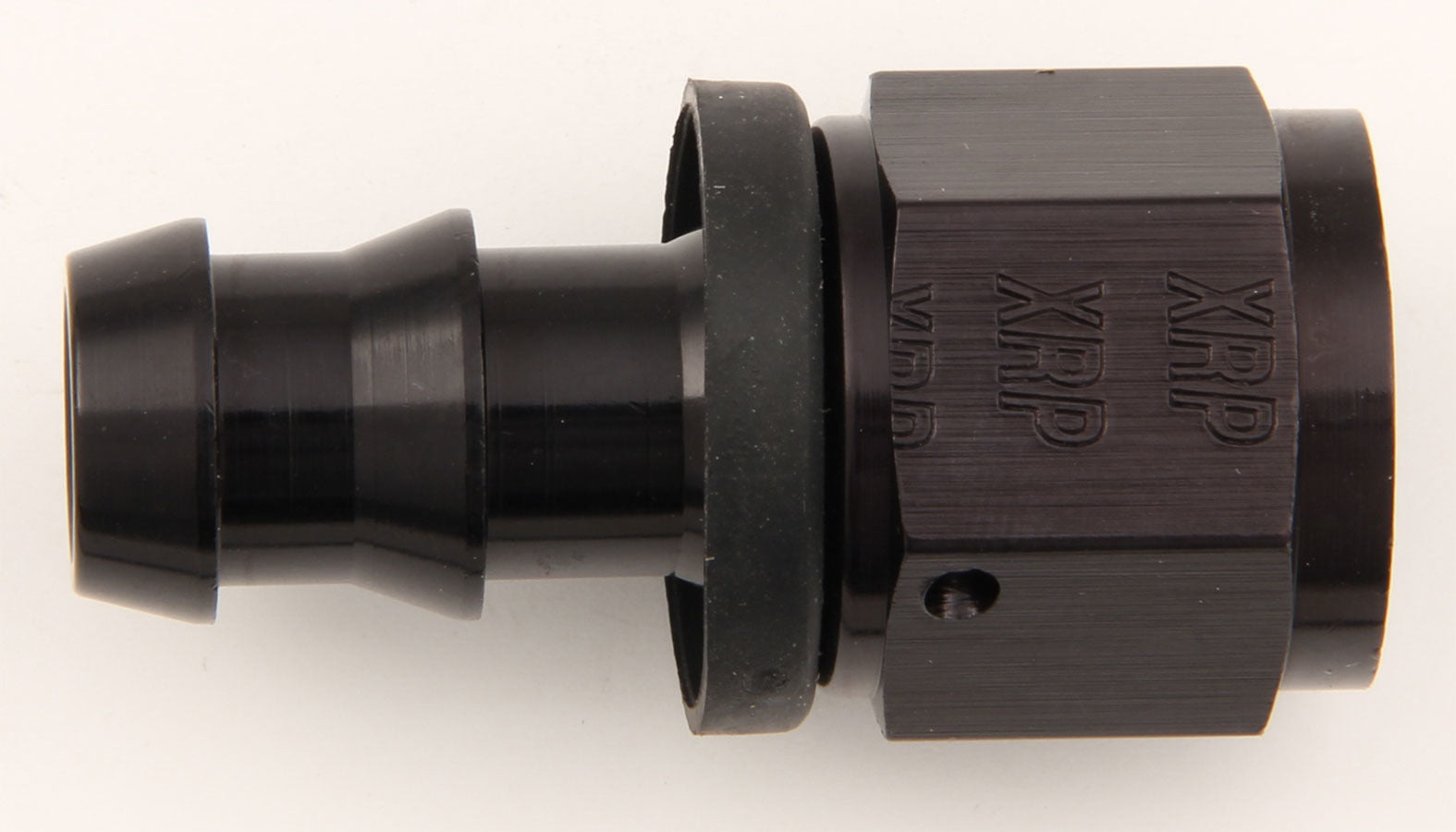 XRP Xtreme Racing Products 230004BB #4 Straight Push-On Hose End, 4 AN Hose Barb to 4 AN Female, Black Anodized Aluminum