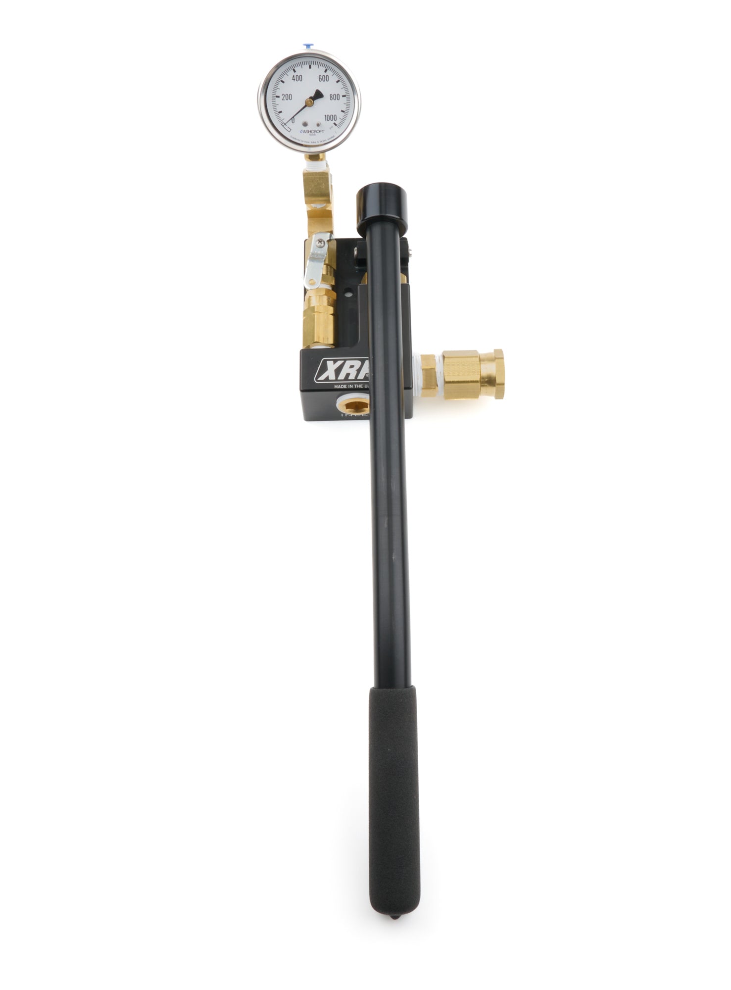 XRP Xtreme Racing Products 329001 Hose Assembly Pressure Tester Pump with 4 AN Male Outlet and 0-1,000 PSI Gauge