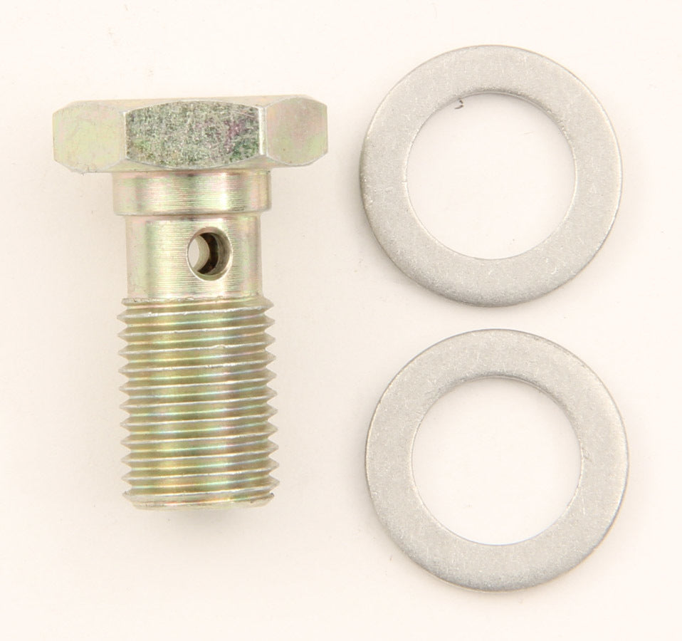 XRP 494403 Single Banjo Bolt, 10 mm x 1.00 Thread, Steel, Cadmium-Plated