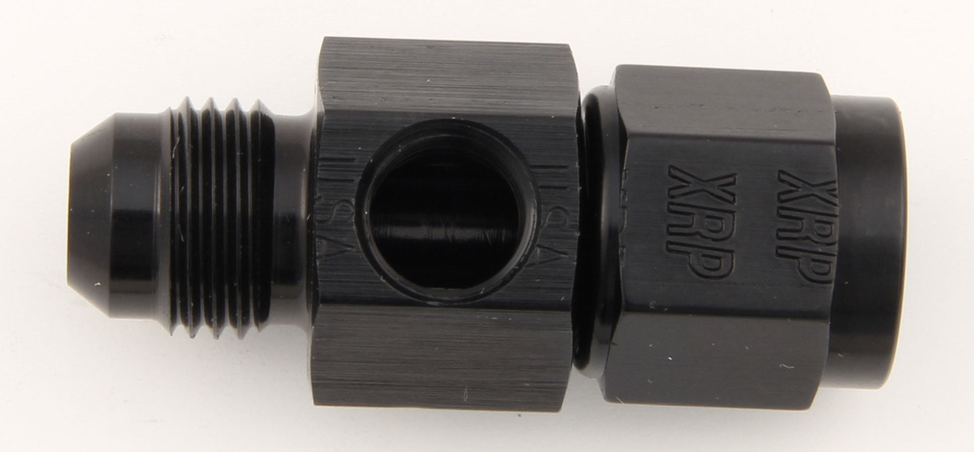 XRP 700195BB #6 AN Female to #6 AN Male Gauge Adapter with 1/8 in NPT Port