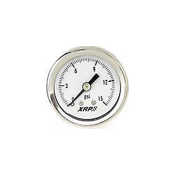 XRP Xtreme Racing Products 710000 0-15 psi Liquid-Filled Fuel Pressure Gauge