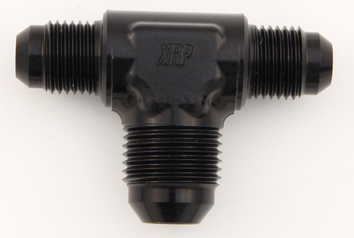XRP 824668 Aluminum Adapter Tee, -6 AN Male x -6 AN Male x -8 AN Male, Black Anodized