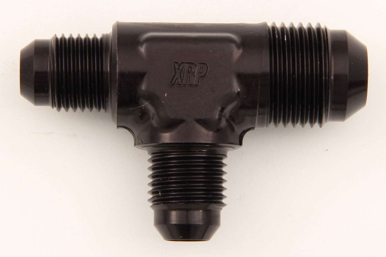XRP Xtreme Racing Products 824686 -6 AN Male x -8 AN Male x -6 AN Male Aluminum Adapter Tee, Black Anodized