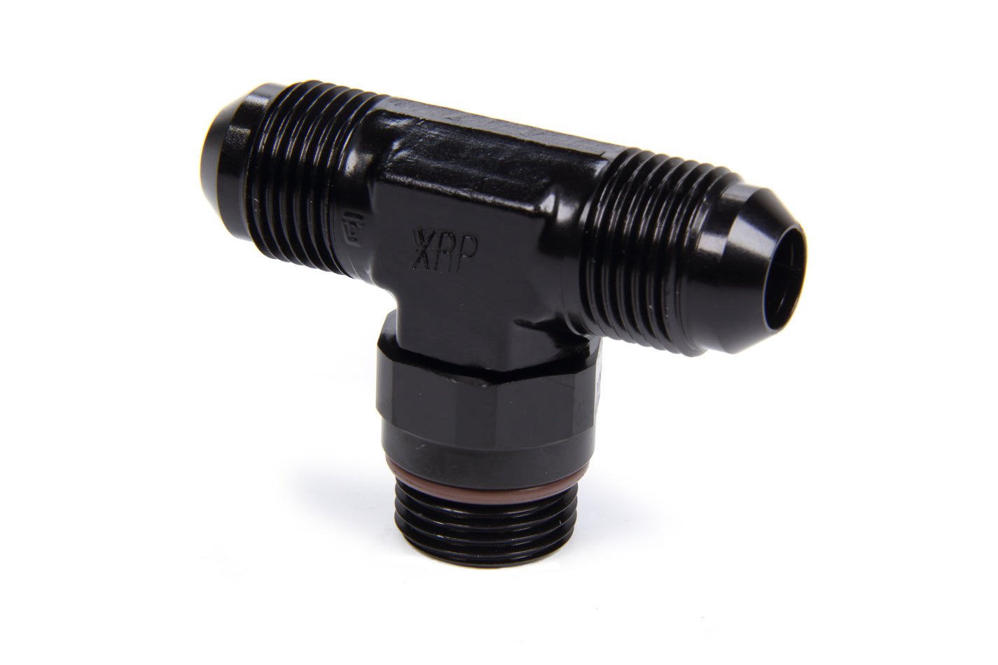 XRP 900208ORB #8 AN Male T-Fitting with Swivel #8 ORB Side Port, Black Anodized Aluminum