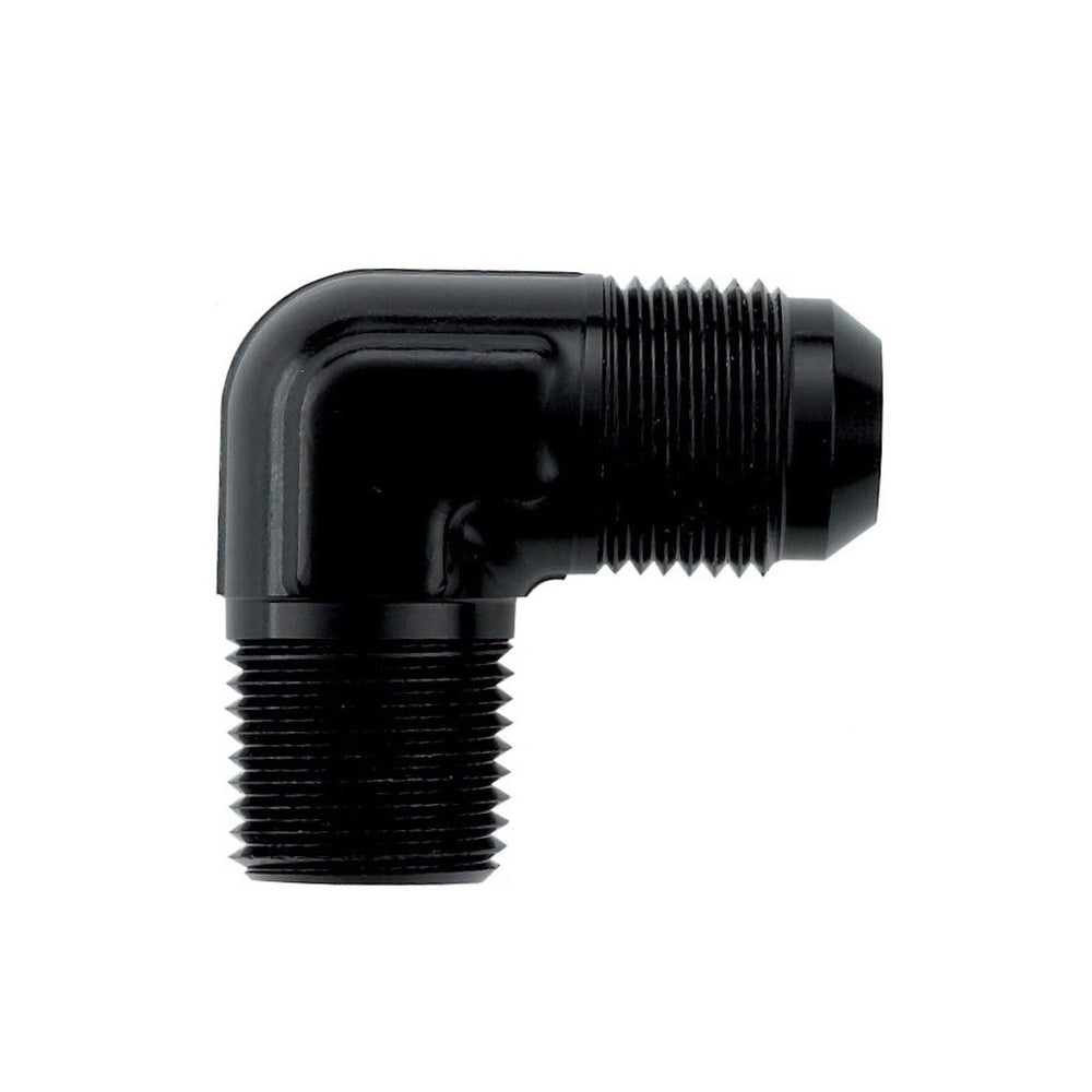 XRP 982203BB 90-Degree Adapter Fitting, 3 AN Male to 1/8 in NPT Male, Black Anodized Aluminum