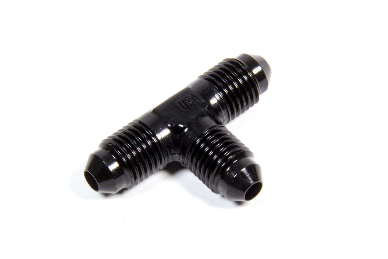 XRP Xtreme Racing Products 982404BB #4 AN Male Tee Adapter Fitting, Black Anodized Aluminum