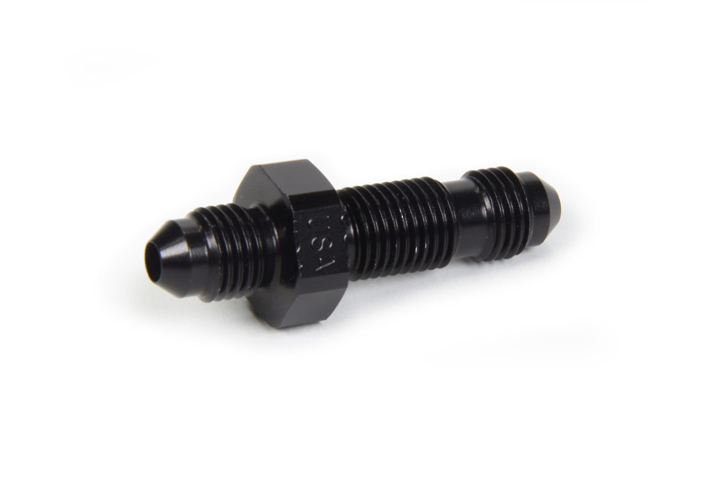XRP 983203BB 3 AN Male-to-Male Straight Bulkhead Union Fitting, Black Anodized Aluminum