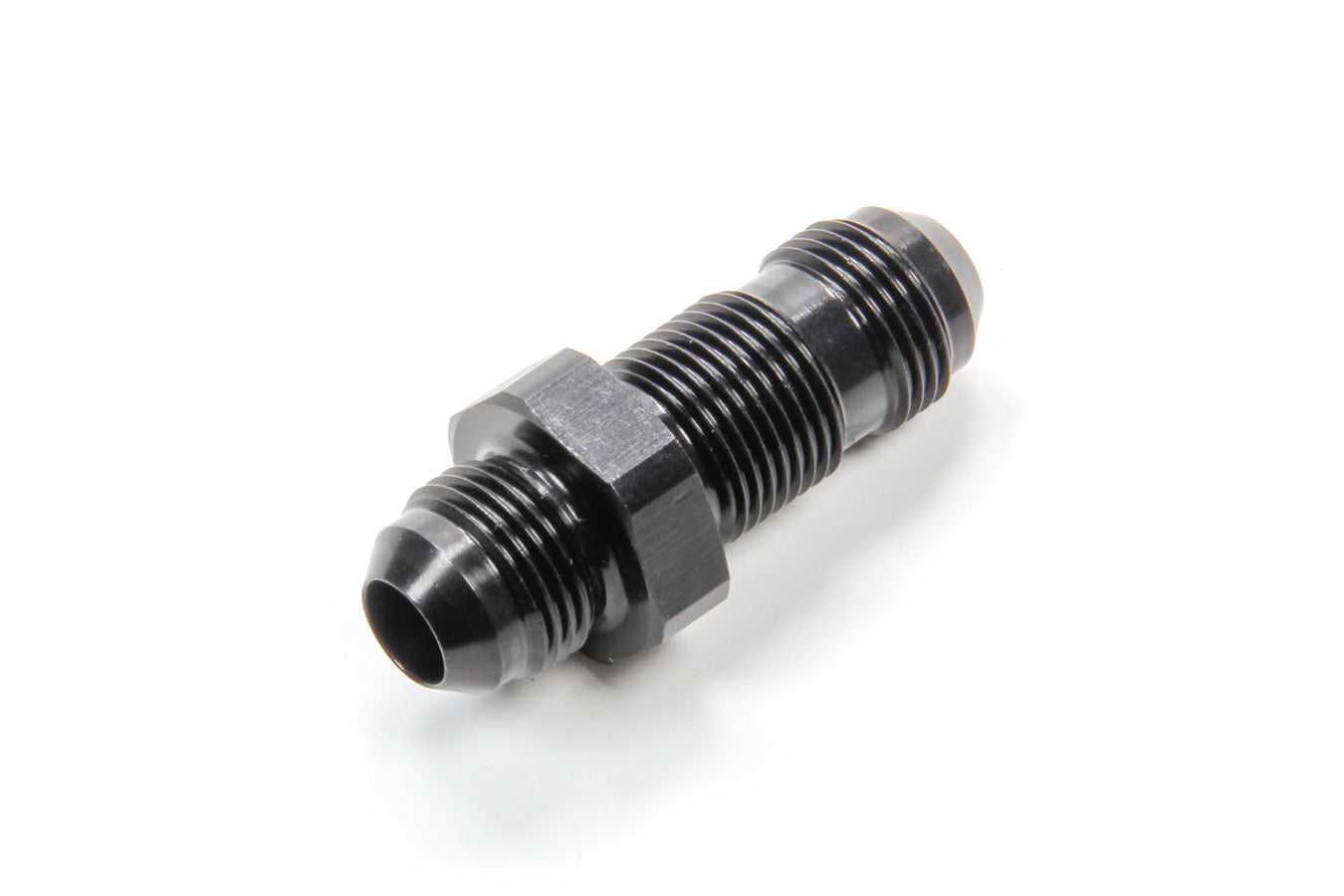 XRP Xtreme Racing Products 983208BB #8 AN Male to #8 AN Male Straight Bulkhead Fitting, Black Anodized Aluminum