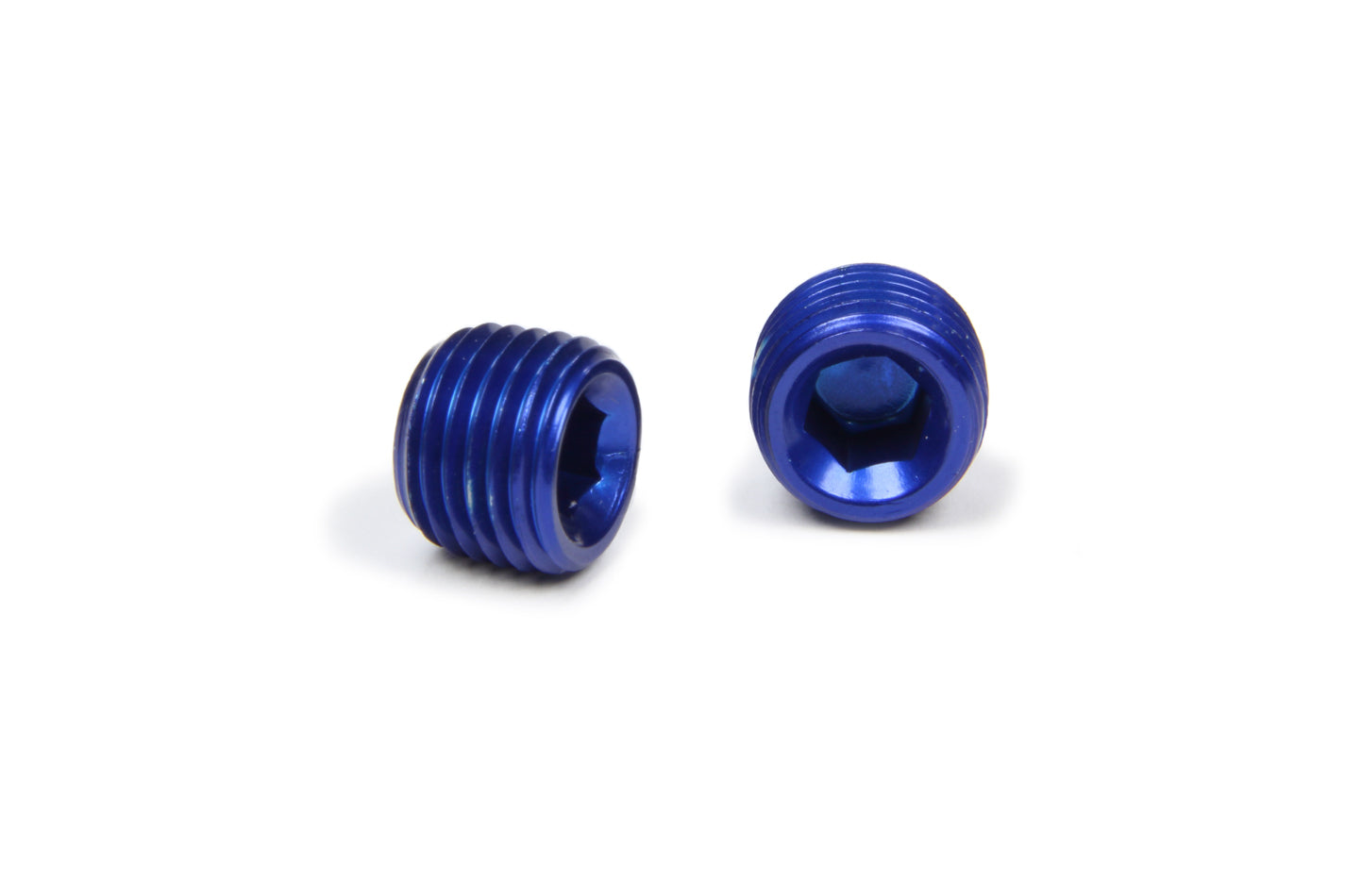 XRP 993203 1/4 in NPT Allen Head Aluminum Pipe Plugs, Blue Anodized, 2-Pack