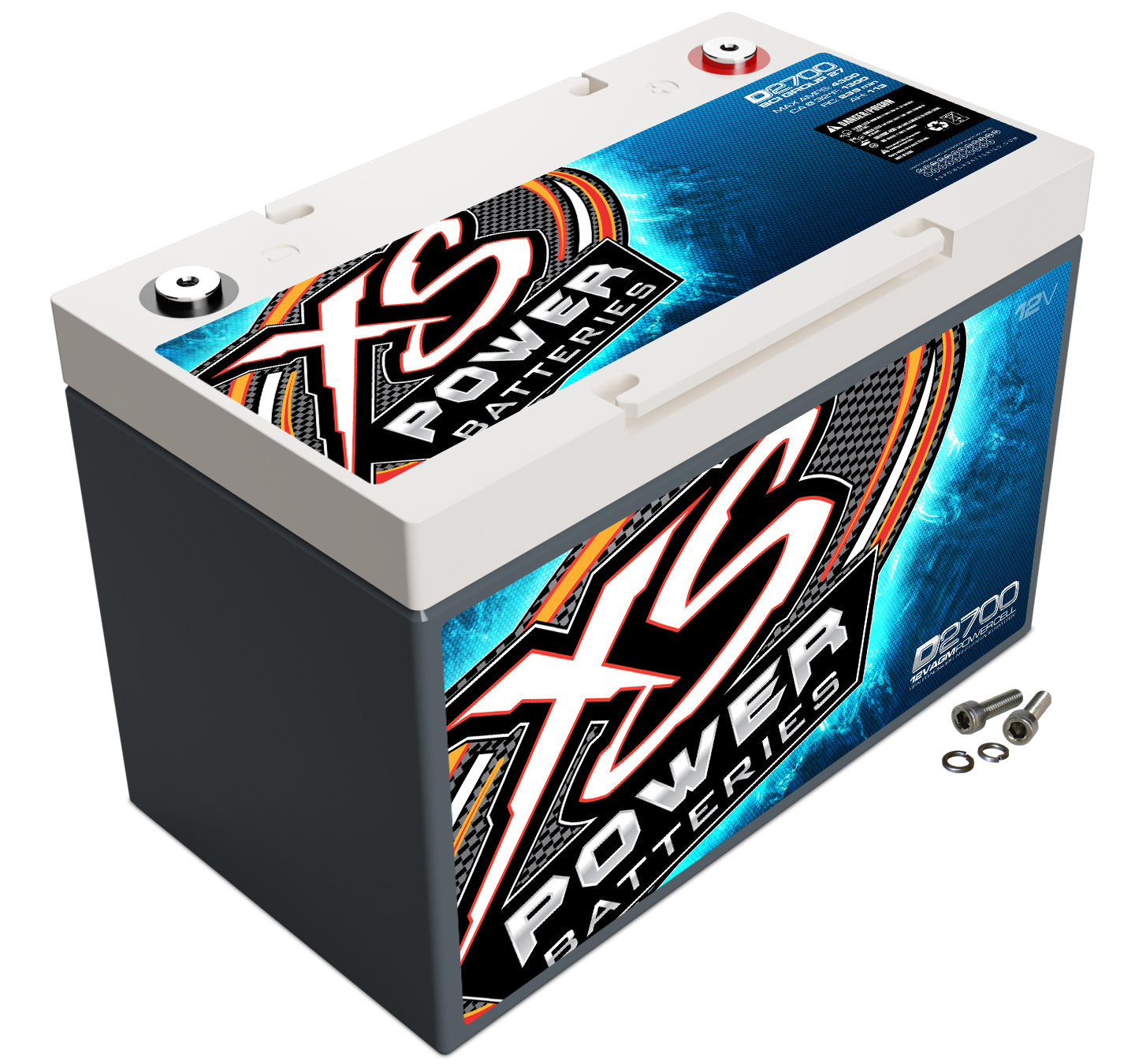 XS Power D2700 D-Series AGM Battery, 12 Volt, 1300 Cranking Amps, Group 27