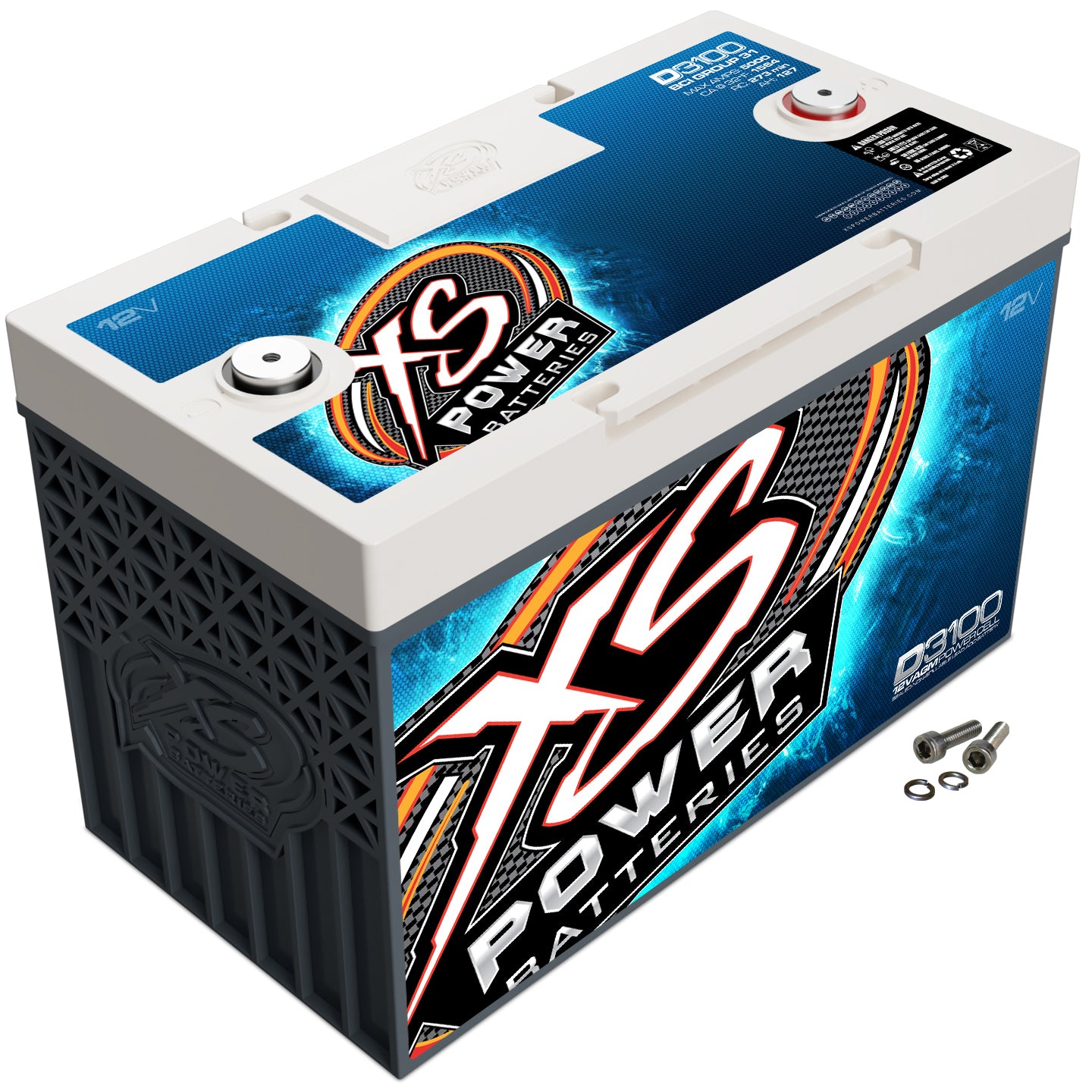 XS Power D3100 D Series AGM Battery, 12 Volt, 1565 Cranking Amps, BCI Group 31