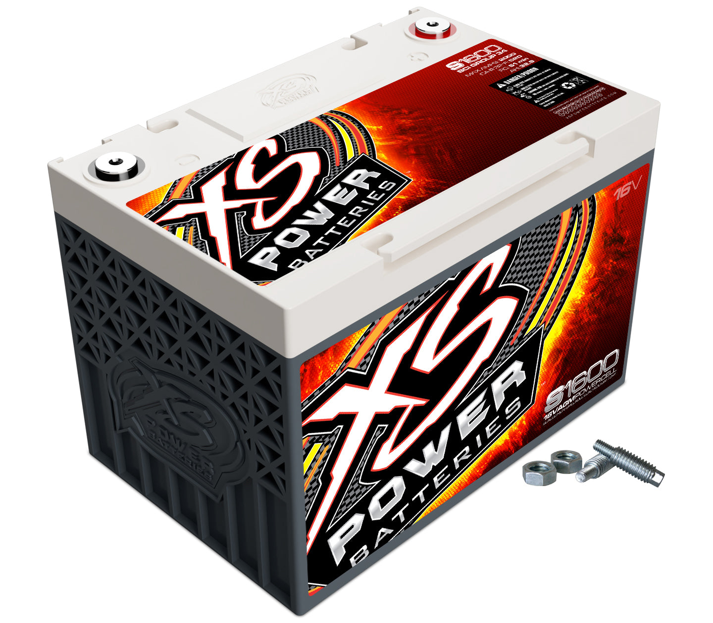 XS Power Battery S1600 S Series 16V AGM Battery with Threaded Top Terminals