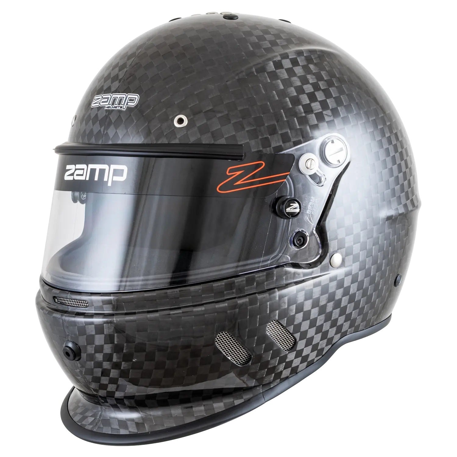 ZAMP RZ-67D Full-Face Racing Helmet, Snell SA2025, Gloss Carbon Fiber, 2X-Large – H781CA32XL