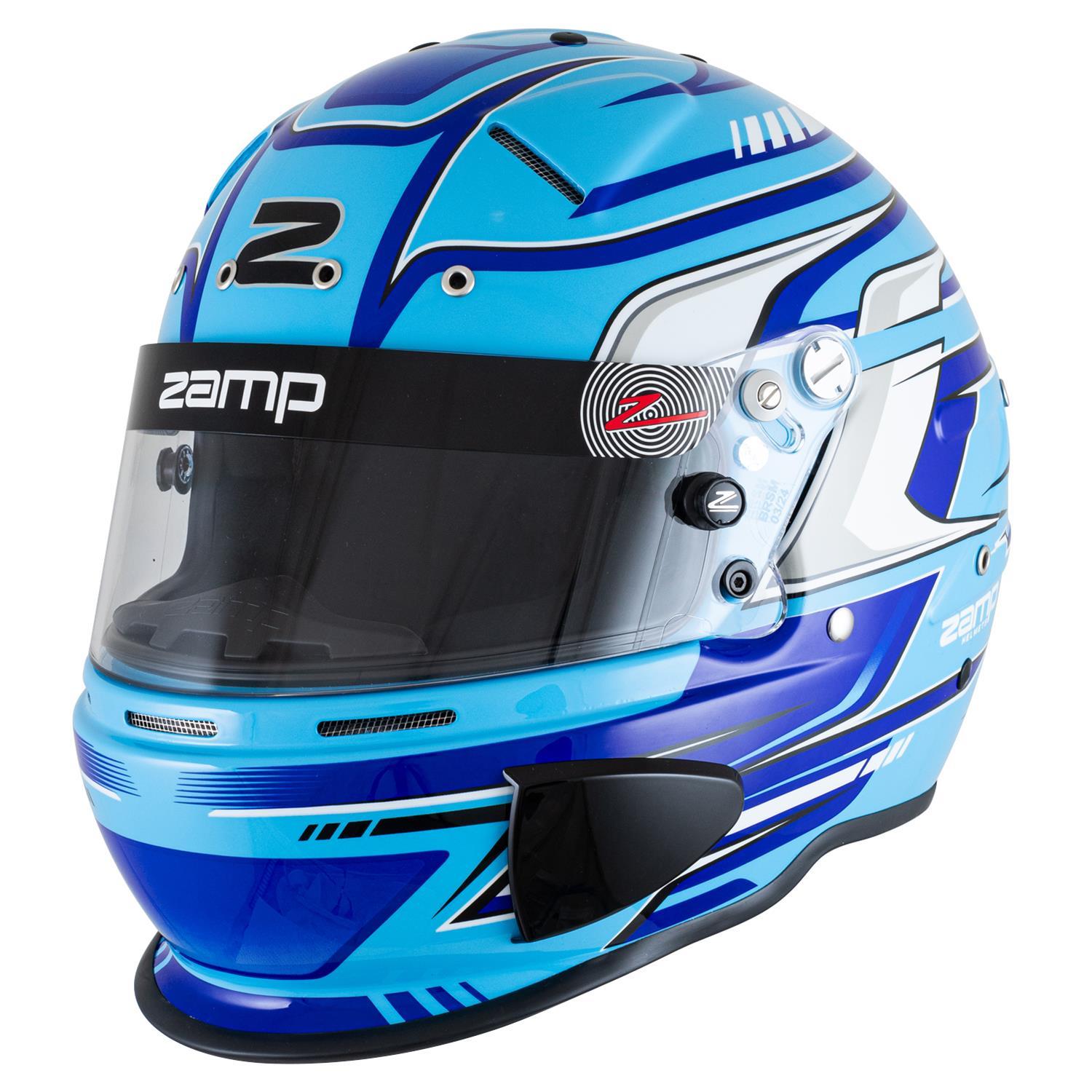 ZAMP RZ-70S Full-Face Racing Helmet H793C04L, Large, Blue/Dark Blue, Snell SA2025