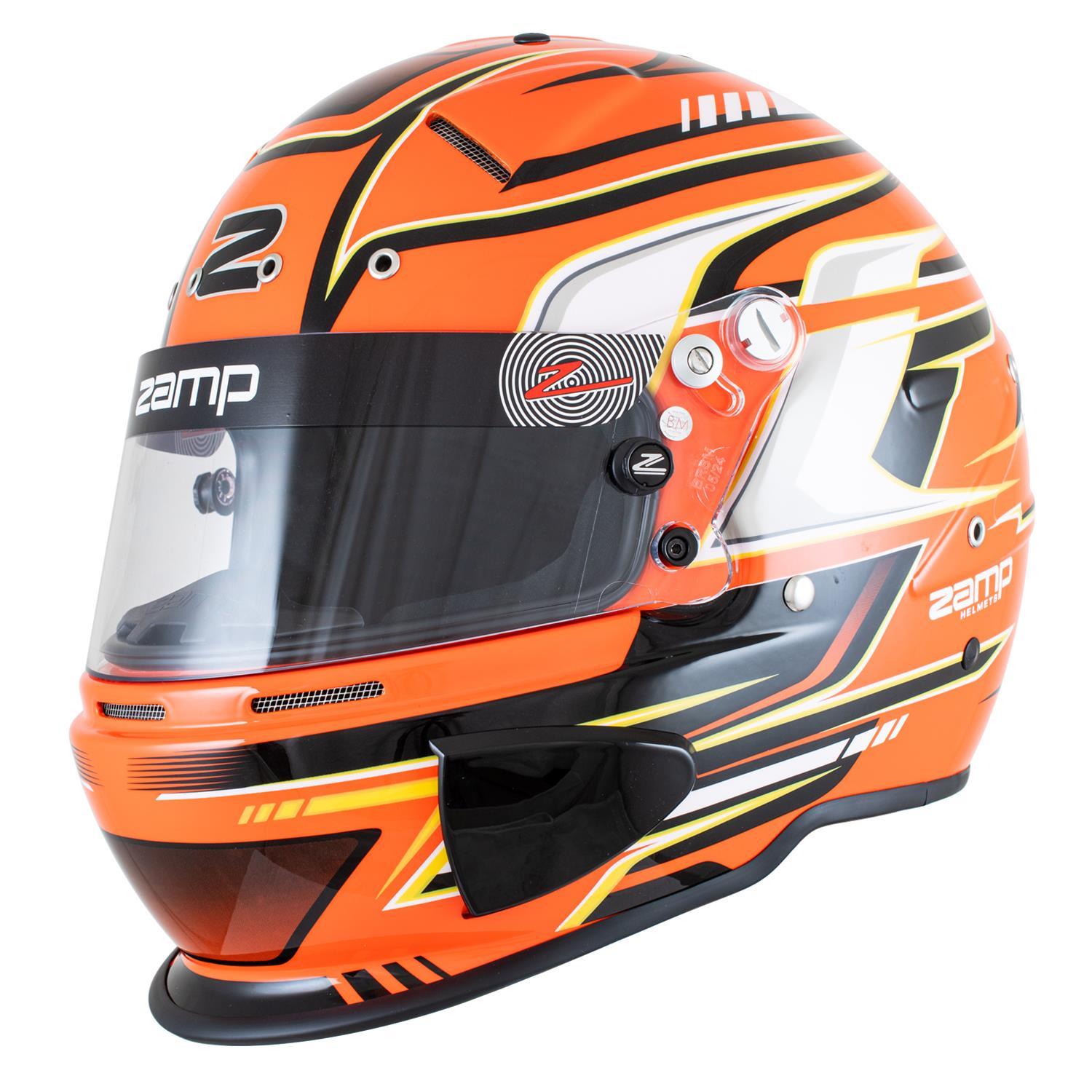ZAMP RZ-70S Graphic Full-Face Racing Helmet H793C08XL, Snell SA2025, X-Large, Orange/Black