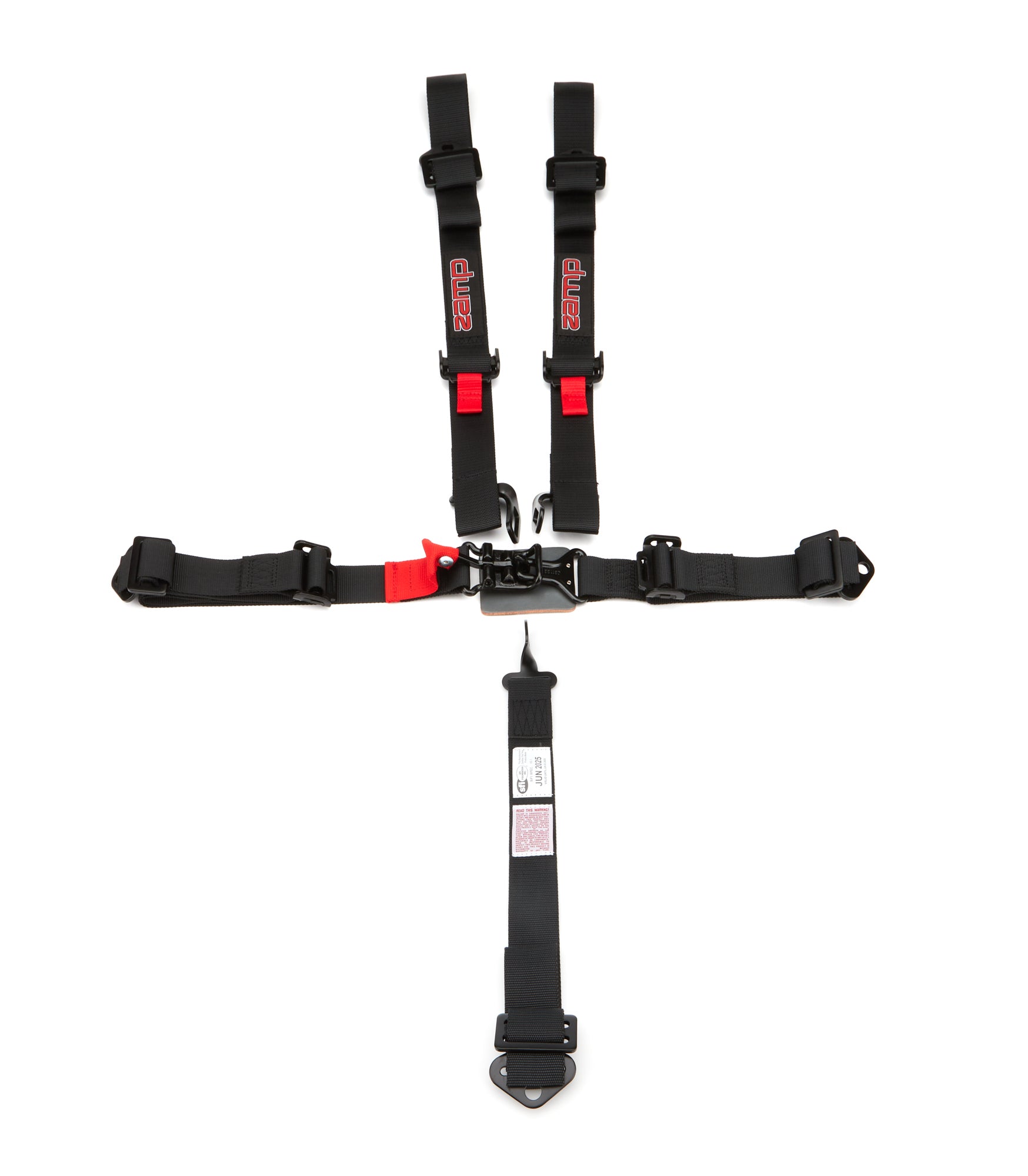 ZAMP HARN01S003 5-Point Racing Harness, Latch and Link, SFI 16.1, Hans Compatible, Black