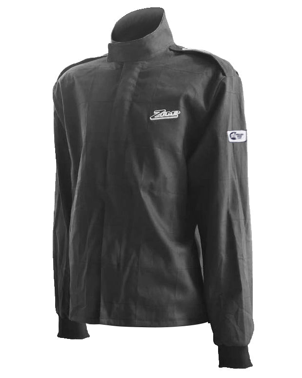 ZAMP ZR-10 Driving Jacket R01J003XXL, SFI 3.2A/1 Single-Layer Fire-Retardant Cotton, Black 2X-Large