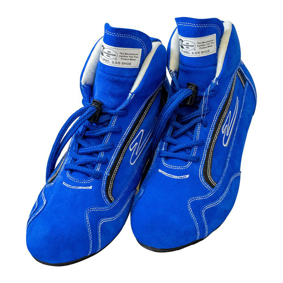 ZAMP ZR-30 Mid-Top Driving Shoes, Blue, Size 8, SFI 3.3/5, Pair