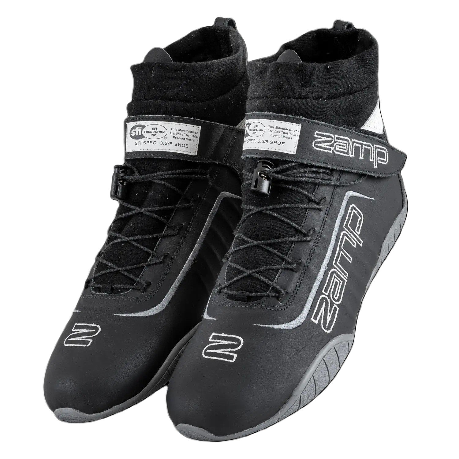 ZAMP ZR-70 Mid-Top Driving Shoes, SFI 3.3/5, Black, Size 9, Pair