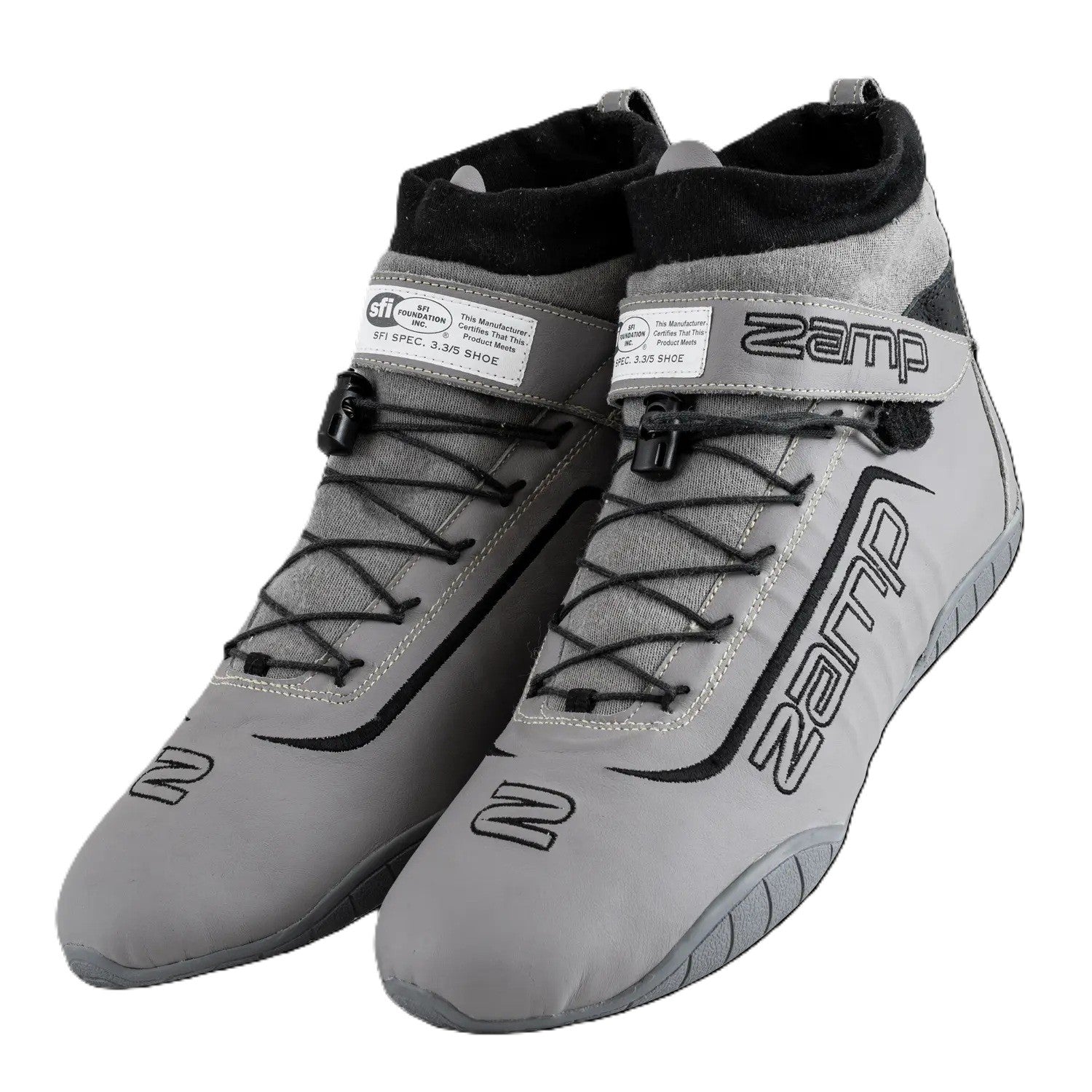 ZAMP ZR-70 Mid-Top Driving Shoes, Gray, Size 8, SFI 3.3/5, Part RS008C1508