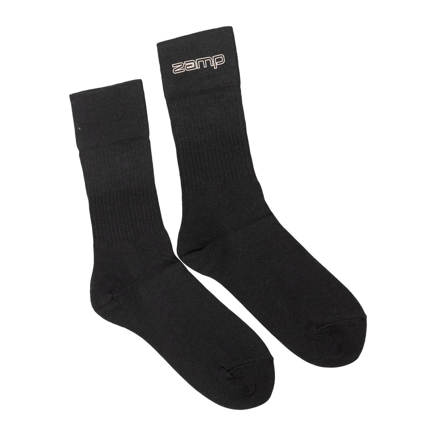 ZAMP RU003003L SFI 3.3 FR Cotton/Acrylic Blend Racing Socks, Black, Large