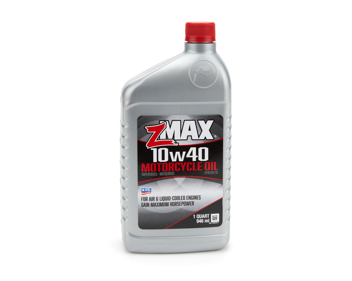 ZMAX Motorcycle Synthetic Motor Oil 10W-40, 1 Quart Bottle, Part Number 88-840