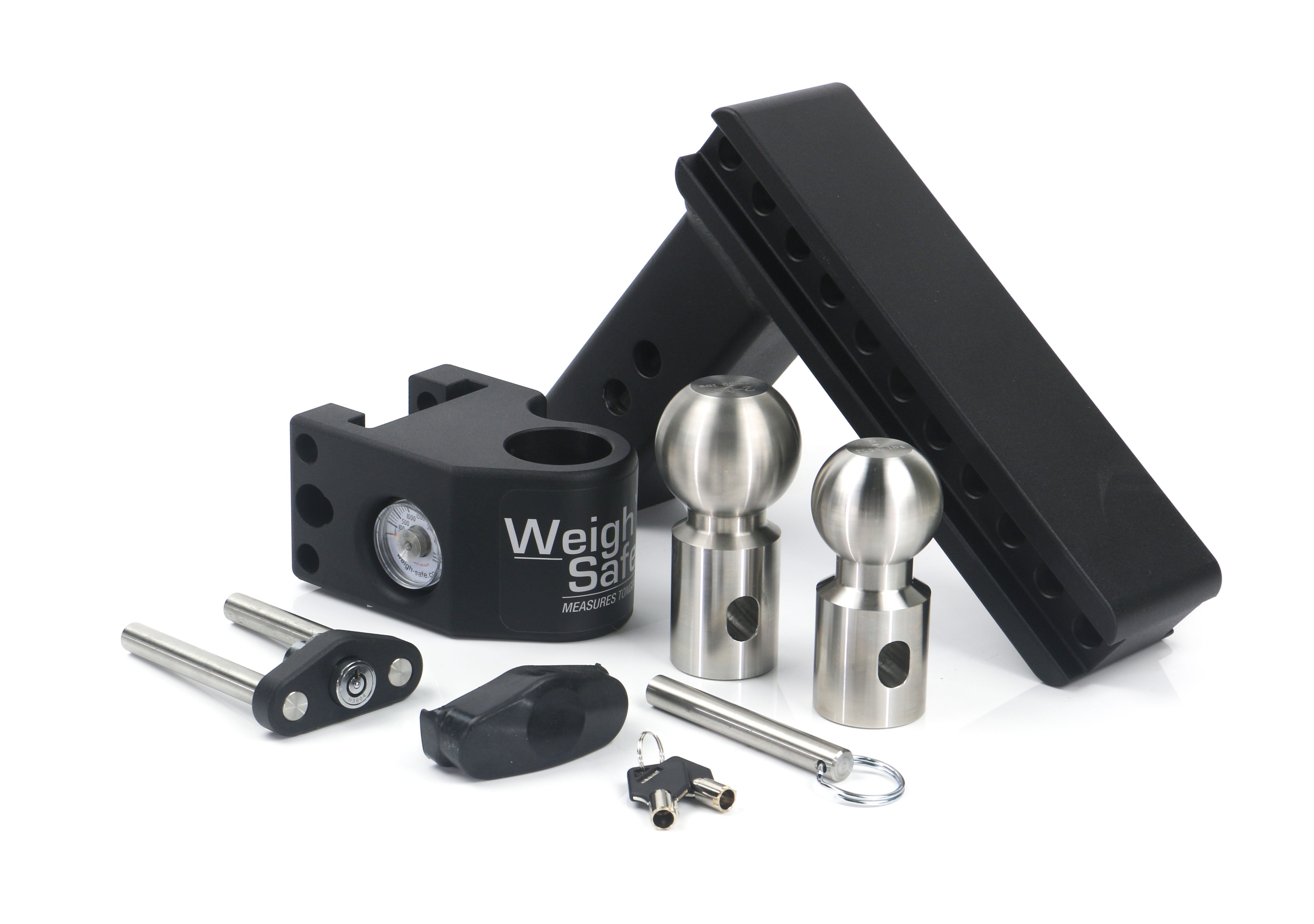 Weigh Safe SWS8-25 Steel Adjustable Drop Hitch - 8" Drop & 2.5" Shank Trailer Hitch