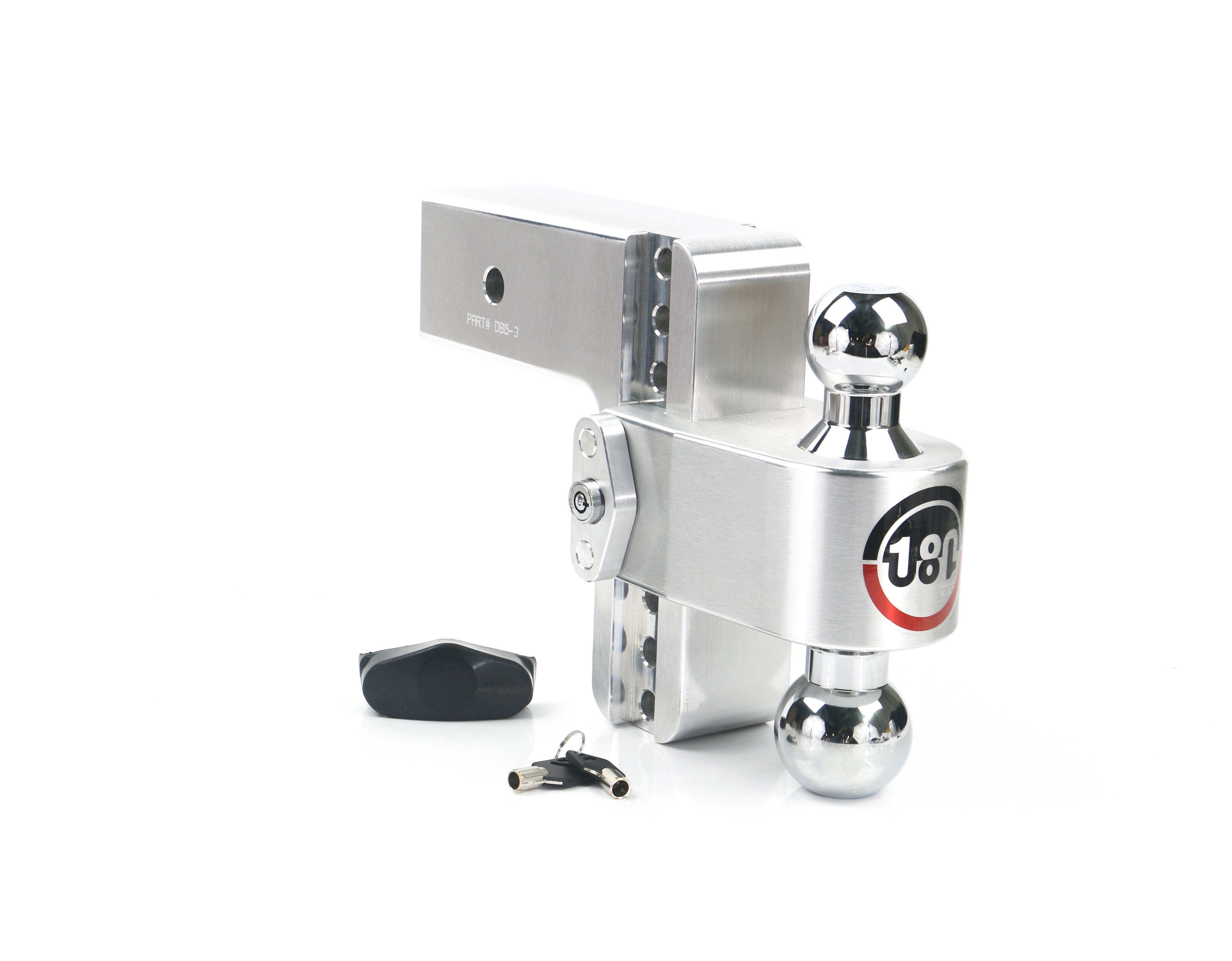 Weigh Safe CTB6-3 180 Hitch - Drop Hitch withChrome Combo Ball - 6" Drop for 3" Shank
