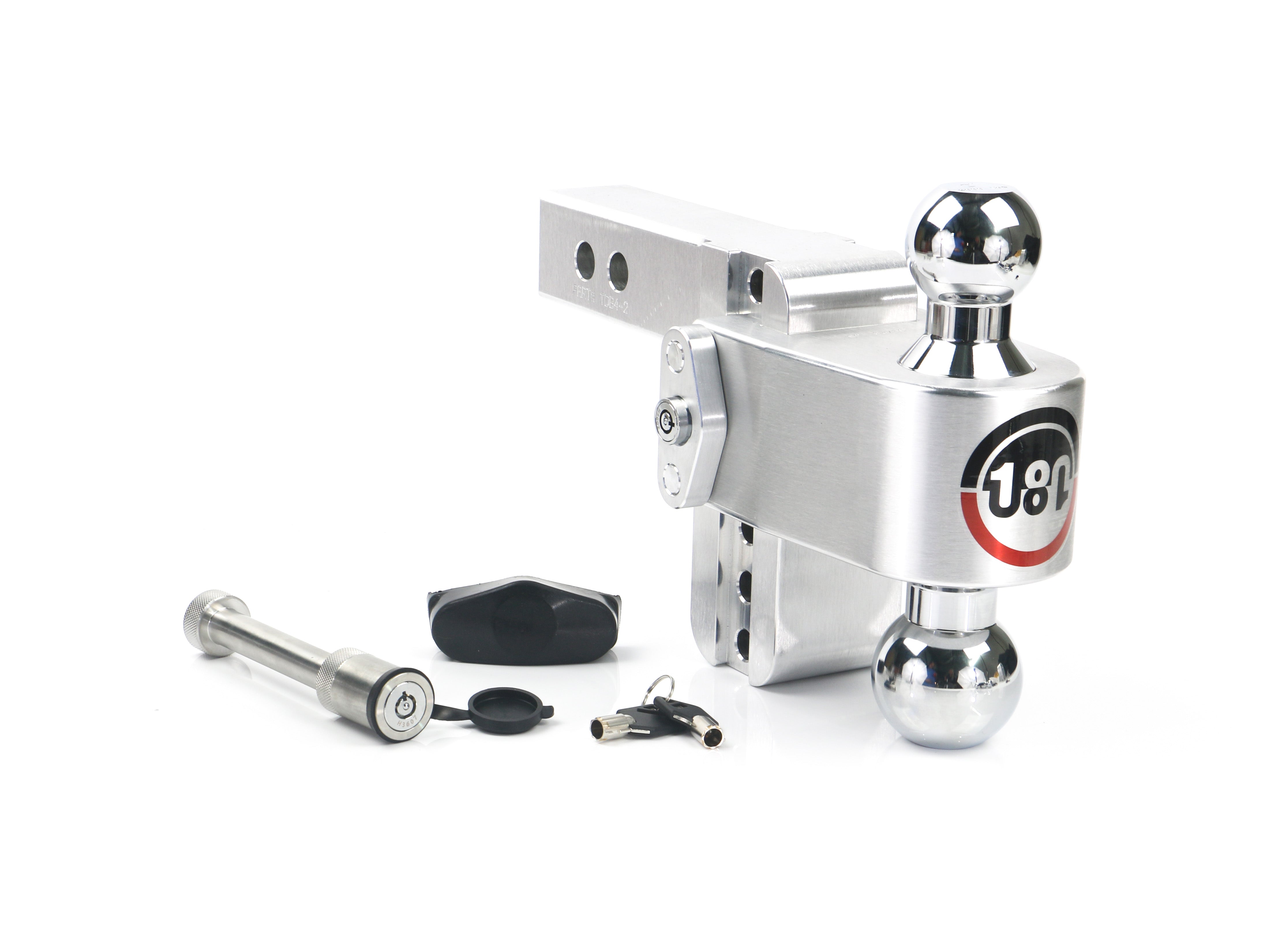 Weigh Safe CTB4-2-KA 180 Hitch - Drop Hitch withChrome Combo Ball - 4" Drop for 2" Shank withHitch Pin