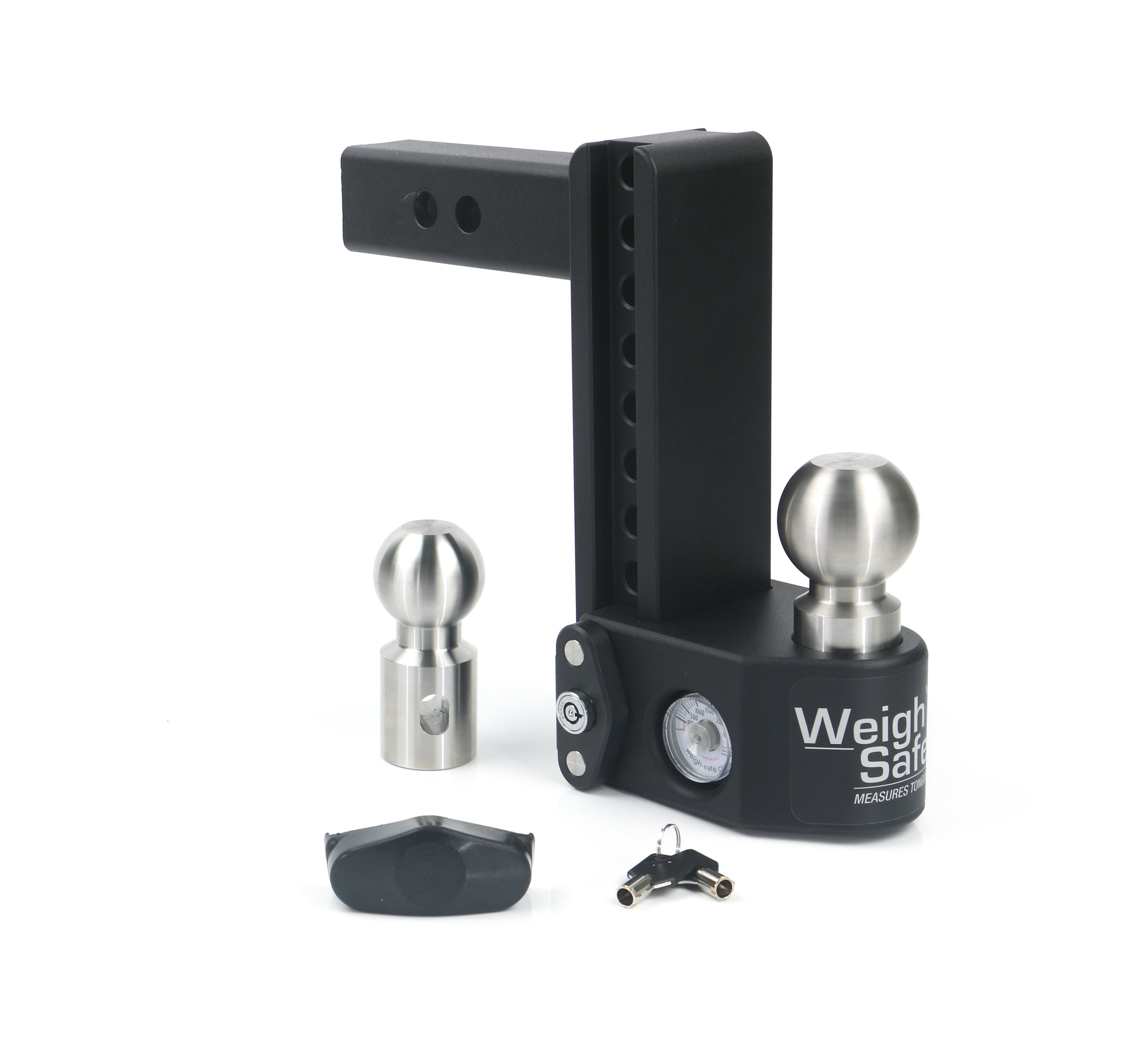 Weigh Safe SWS8-2 Steel Adjustable Drop Hitch - 8" Drop & 2" Shank Trailer Hitch