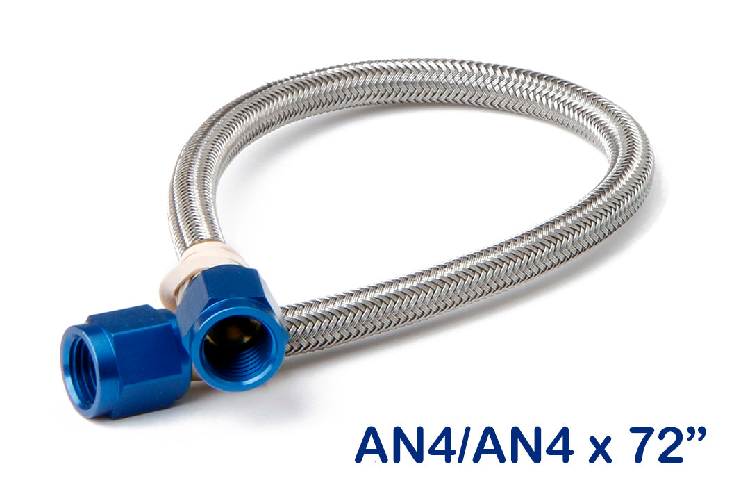 NOS/Nitrous Oxide System NOS Stainless Steel Braided Hose -4AN 6-foot Blue 15260NOS