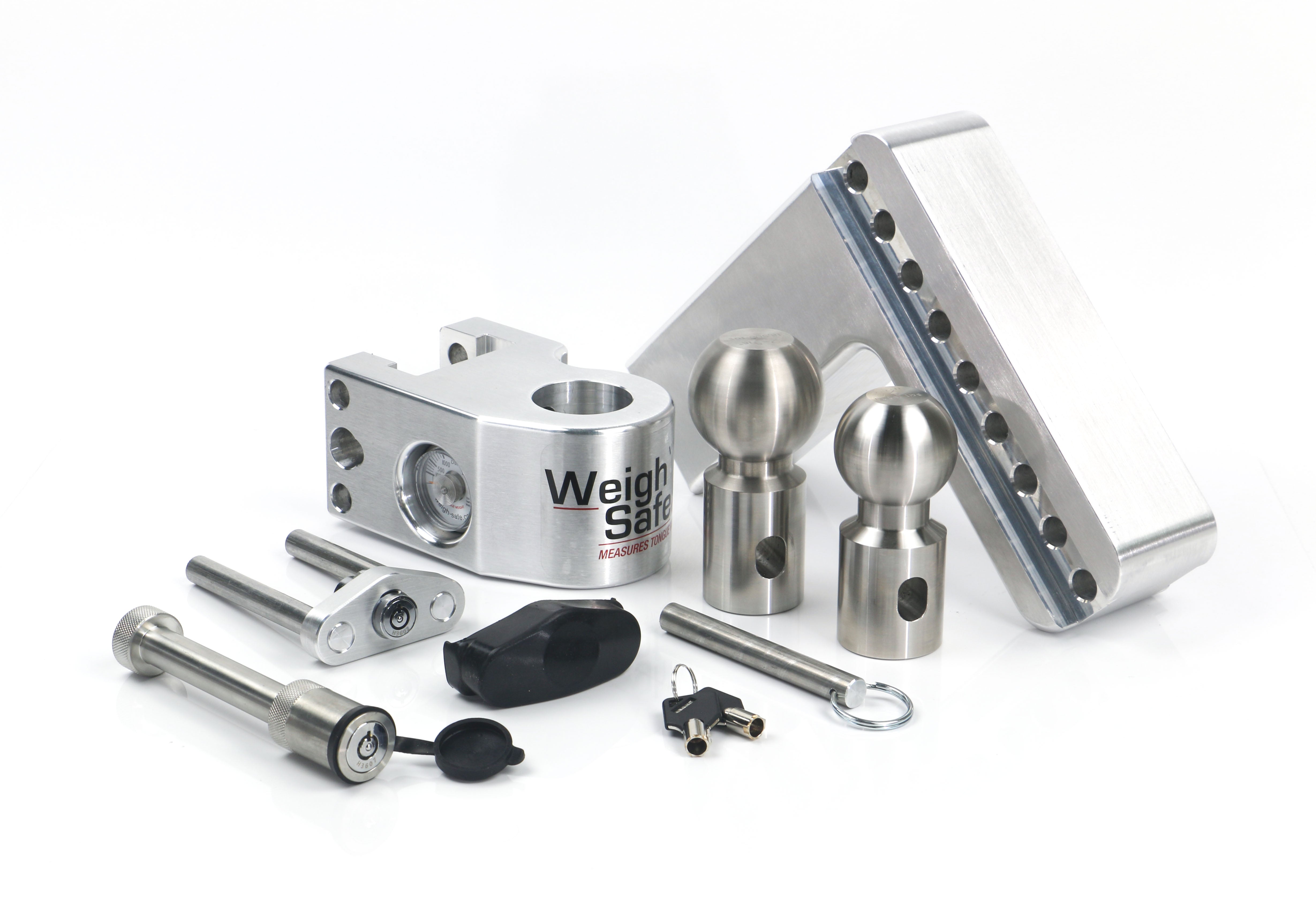 Weigh Safe WS6-3-KA Adjustable Drop Hitch - 6" Drop for 3" Shank withHitch Lock Pin