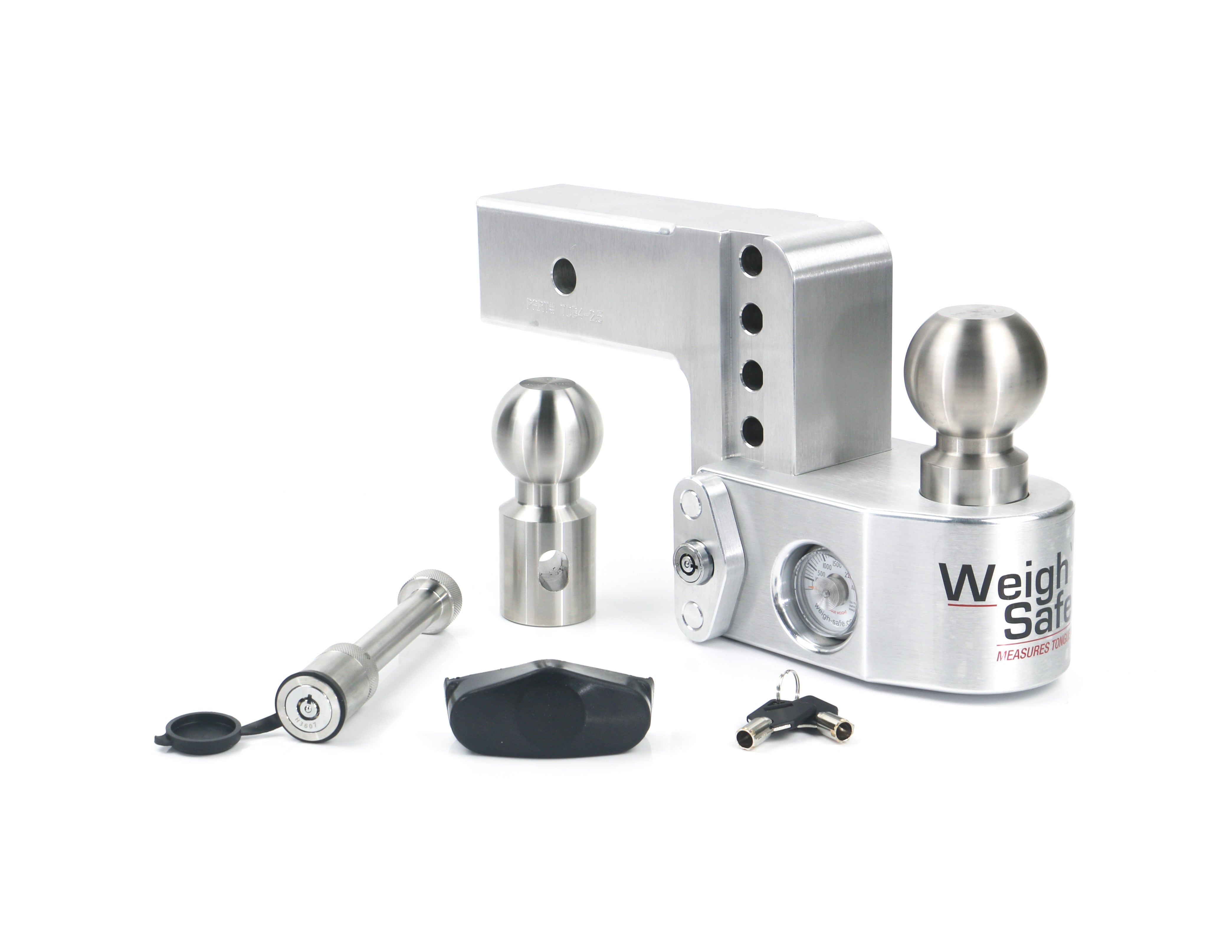 Weigh Safe WS4-25-KA 4 in Drop Hitch with2.5 in Shank Trailer Hitch Ball Mount