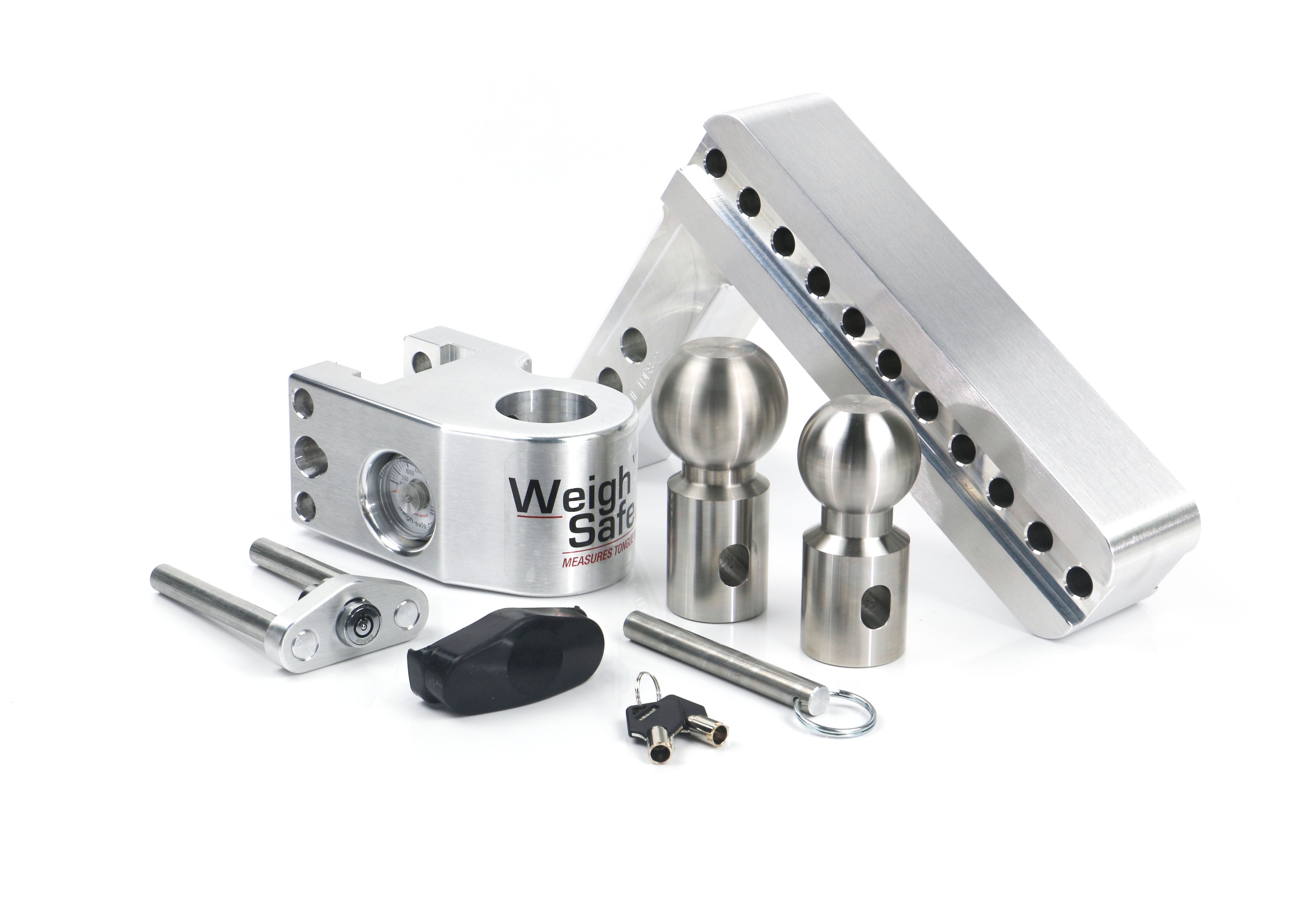 Weigh Safe WS8-2 Adjustable Drop Hitch - 8" Drop for 2" Shank Trailer Hitch Ball Mount