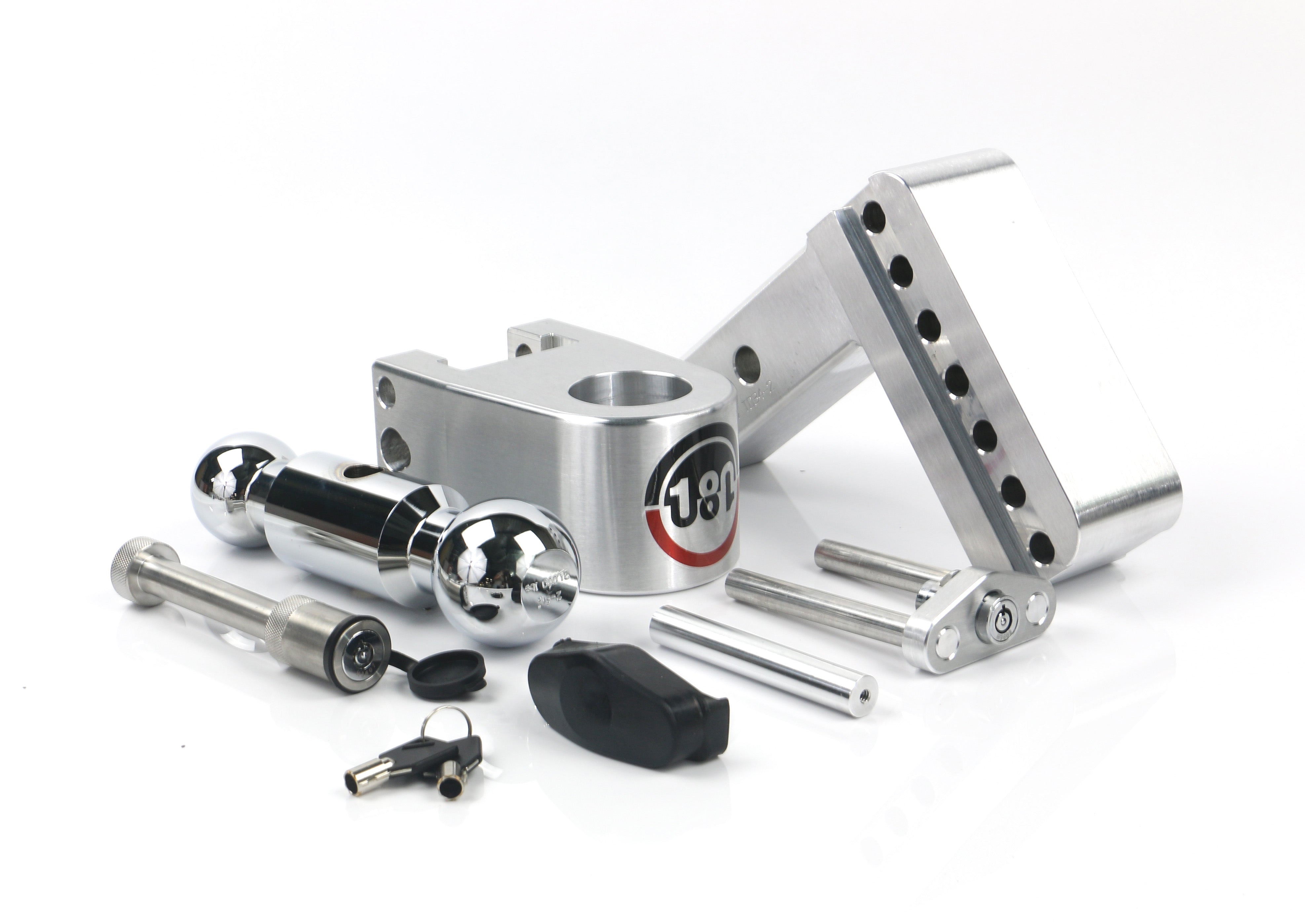 Weigh Safe CTB4-2-KA 180 Hitch - Drop Hitch withChrome Combo Ball - 4" Drop for 2" Shank withHitch Pin