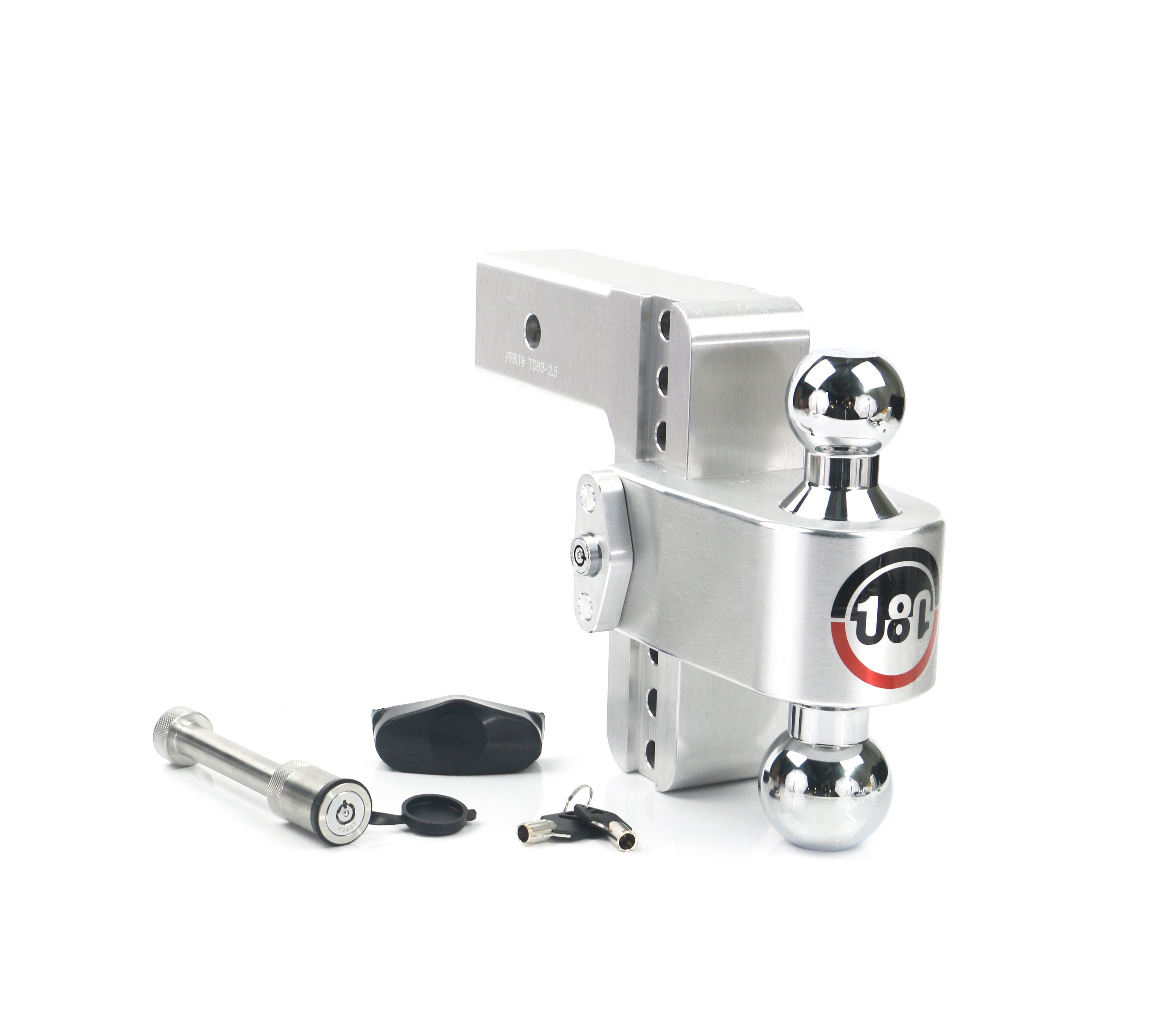 Weigh Safe CTB6-25-KA 180 Hitch 6 in Drop w/ 2.5 in Shank Trailer Hitch Ball Mount