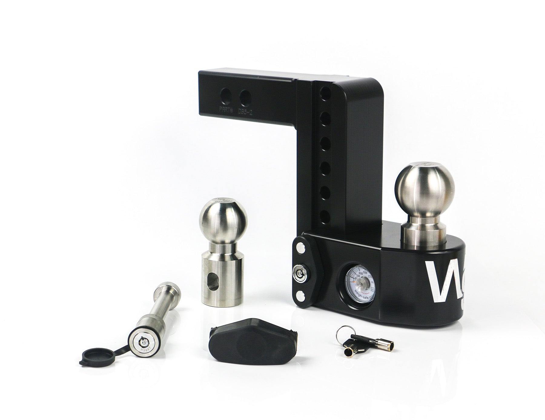 Weigh Safe WS6-2-KA-CER-BLA Black Drop Hitch - 6" Drop for 2" Shank withHitch Pin Lock